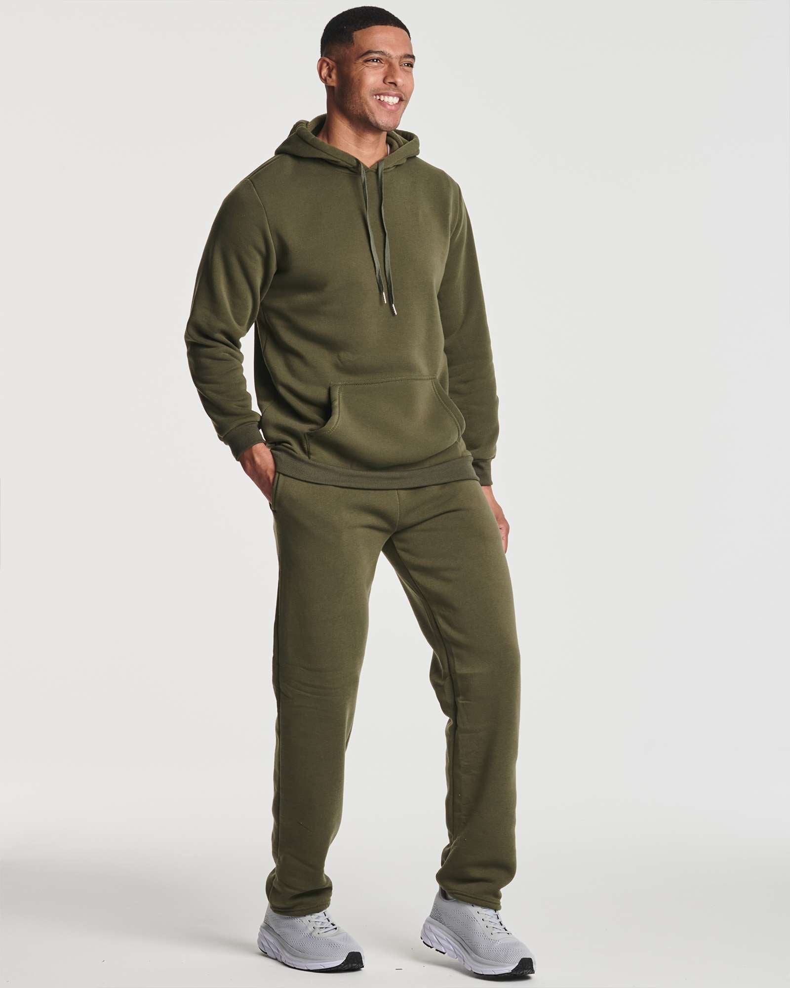 3 Pack: Mens Fleece Open Bottom Sweatpants