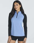 3 Pack: Women's 1/4 Zip Rash Guard Long Sleeve Swim Shirt