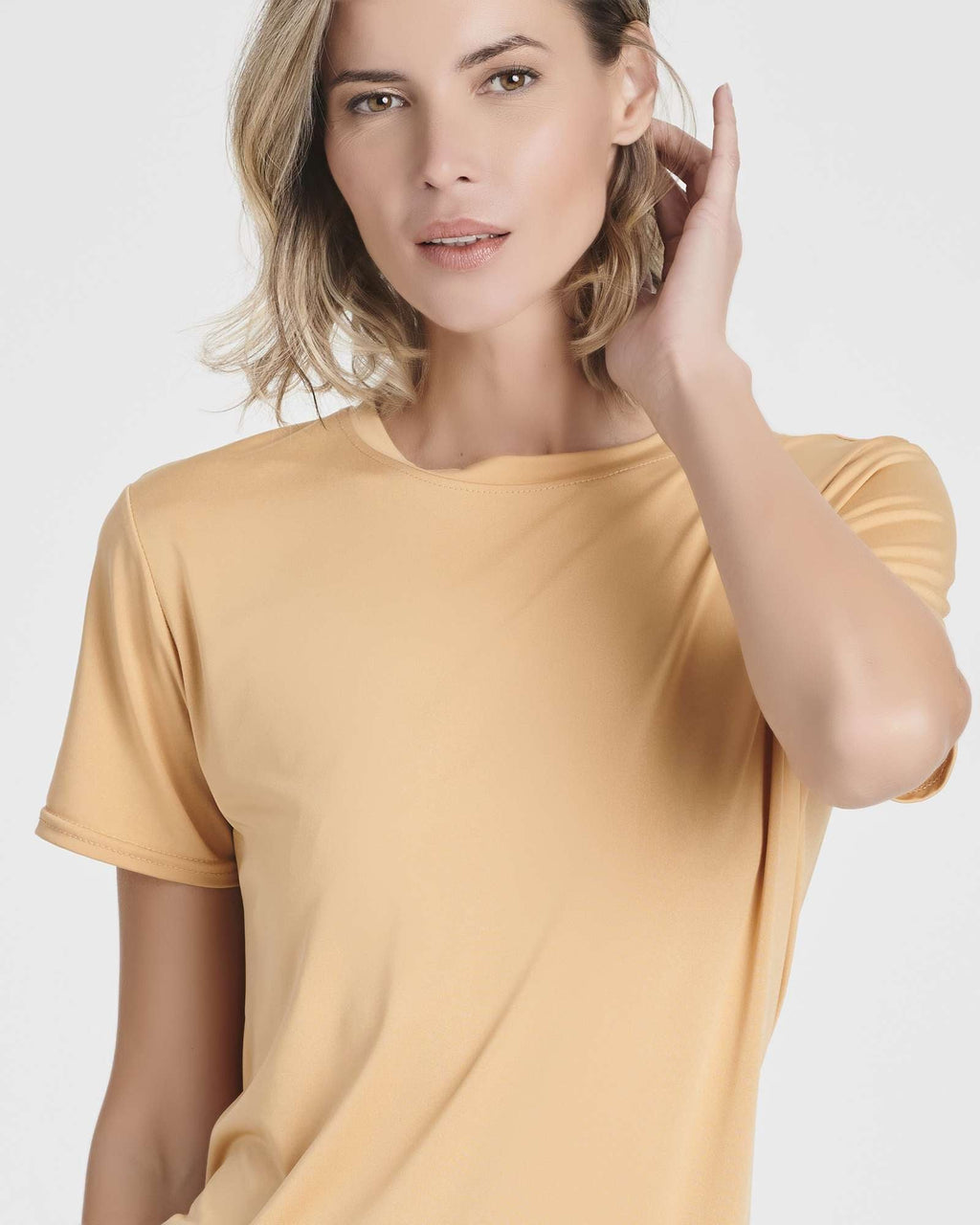 5 Pack: Women's Short Sleeve Open Back Tie Back Dry-Fit T-Shirt