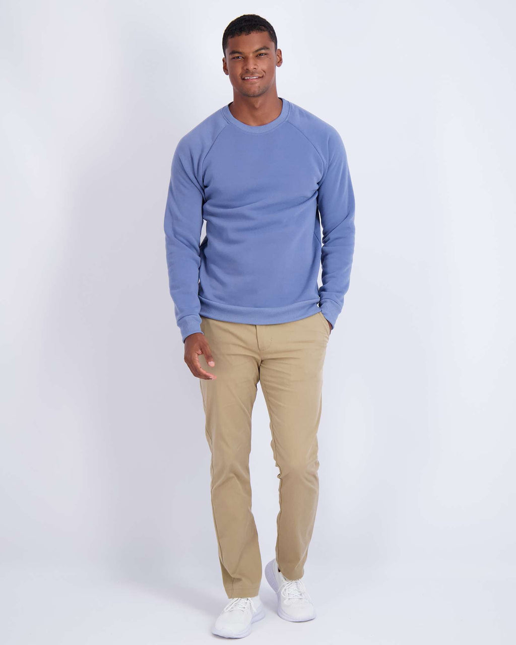 3 Pack: Mens Fleece Crewneck Pullover Sweatshirt