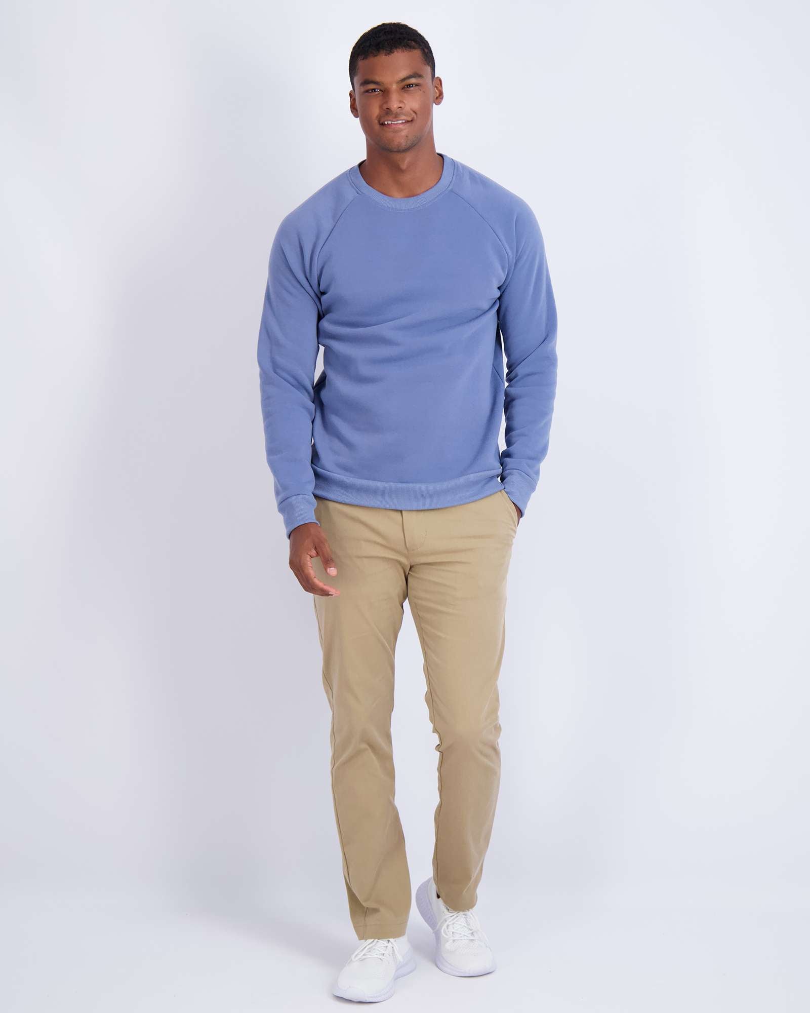 3 Pack: Mens Fleece Crewneck Pullover Sweatshirt