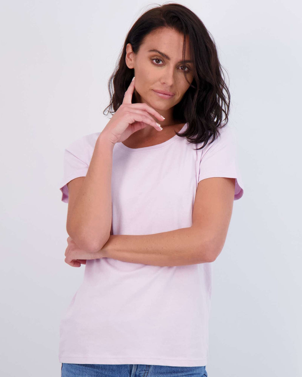 4 Pack: Womens Classic-Fit Cotton Short-Sleeve Scoop Neck T-Shirt