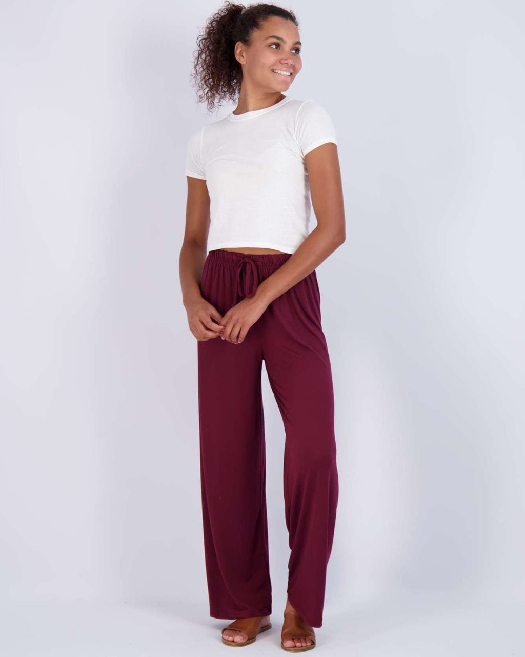 3 Pack: Womens Wide Leg Palazzo Lounge Pajama Pants