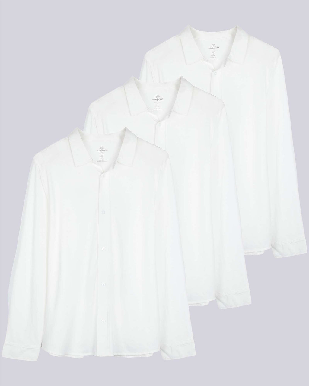 3 Pack: Men's Long Sleeve Button Down Shirt