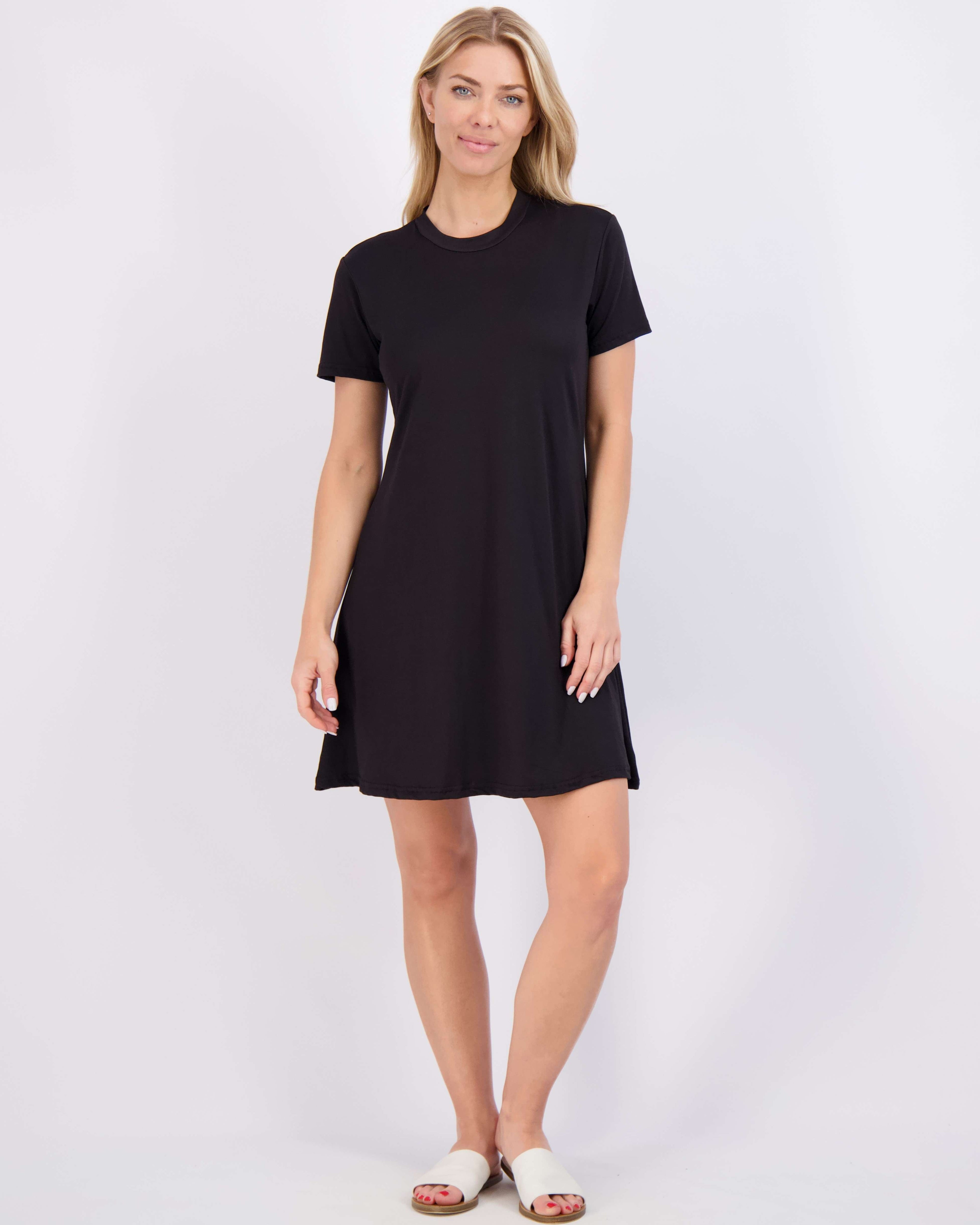 3 Pack: Women's Soft Lounge Swing Casual T-Shirt Dress (Available in Plus Size)