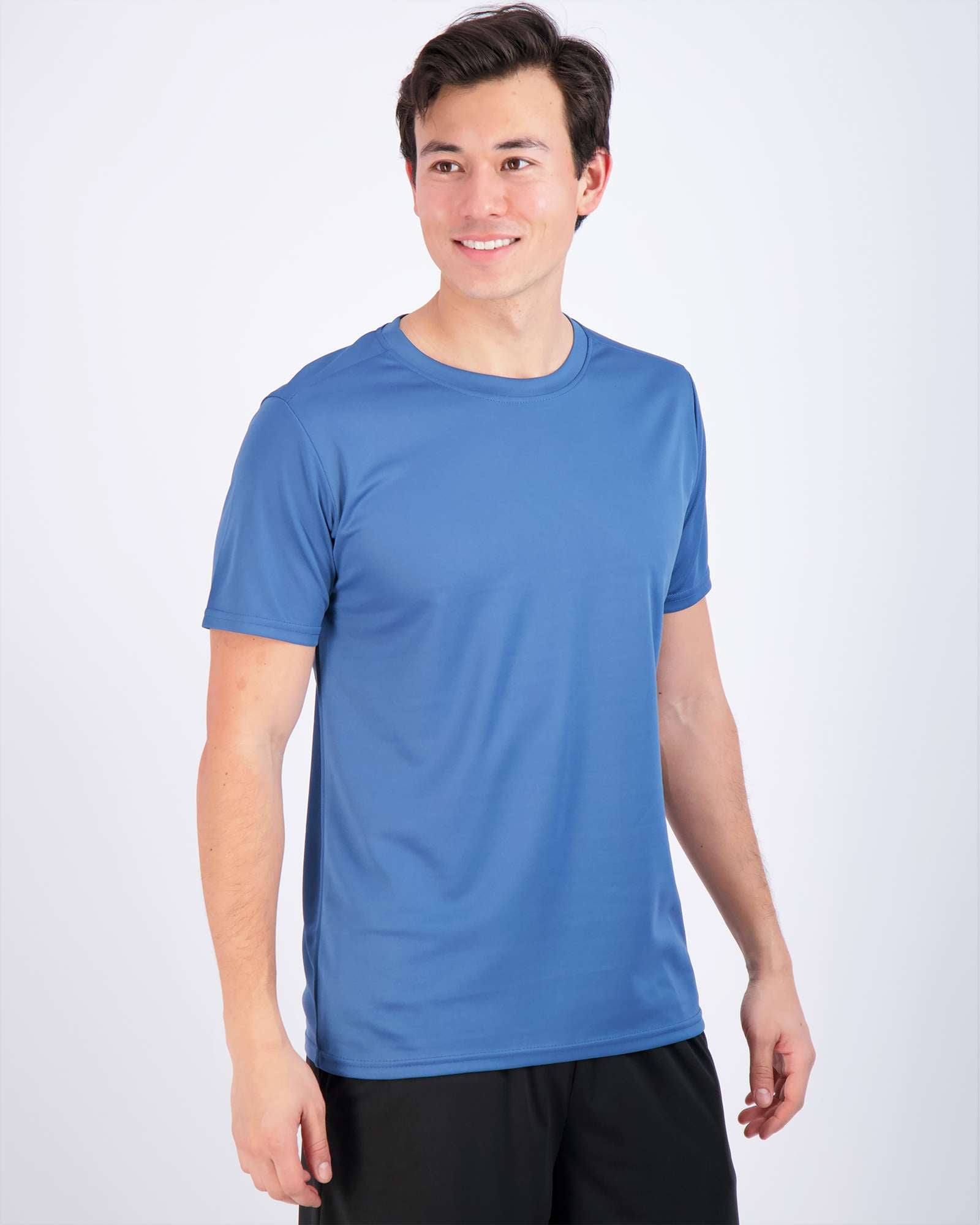 5 Pack: Men’s Mesh Short Sleeve Crew Active T-Shirt