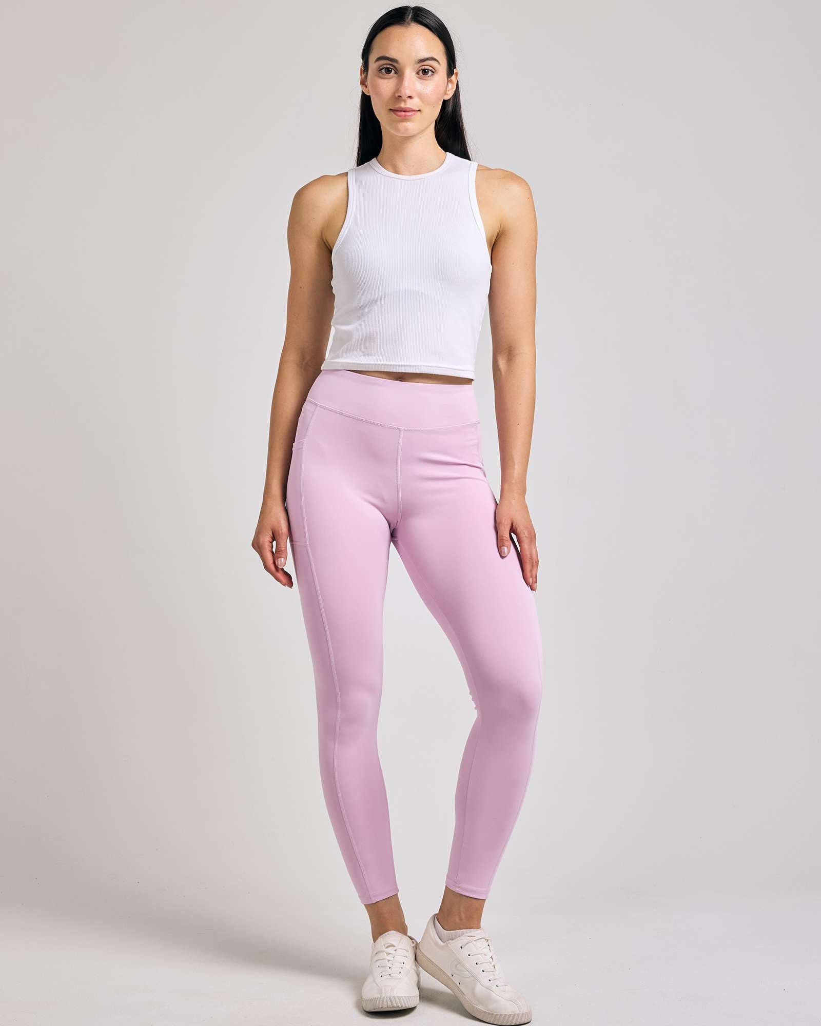 4 Pack: Women's Full Length Fitted Athletic Yoga Performance Leggings with Pockets