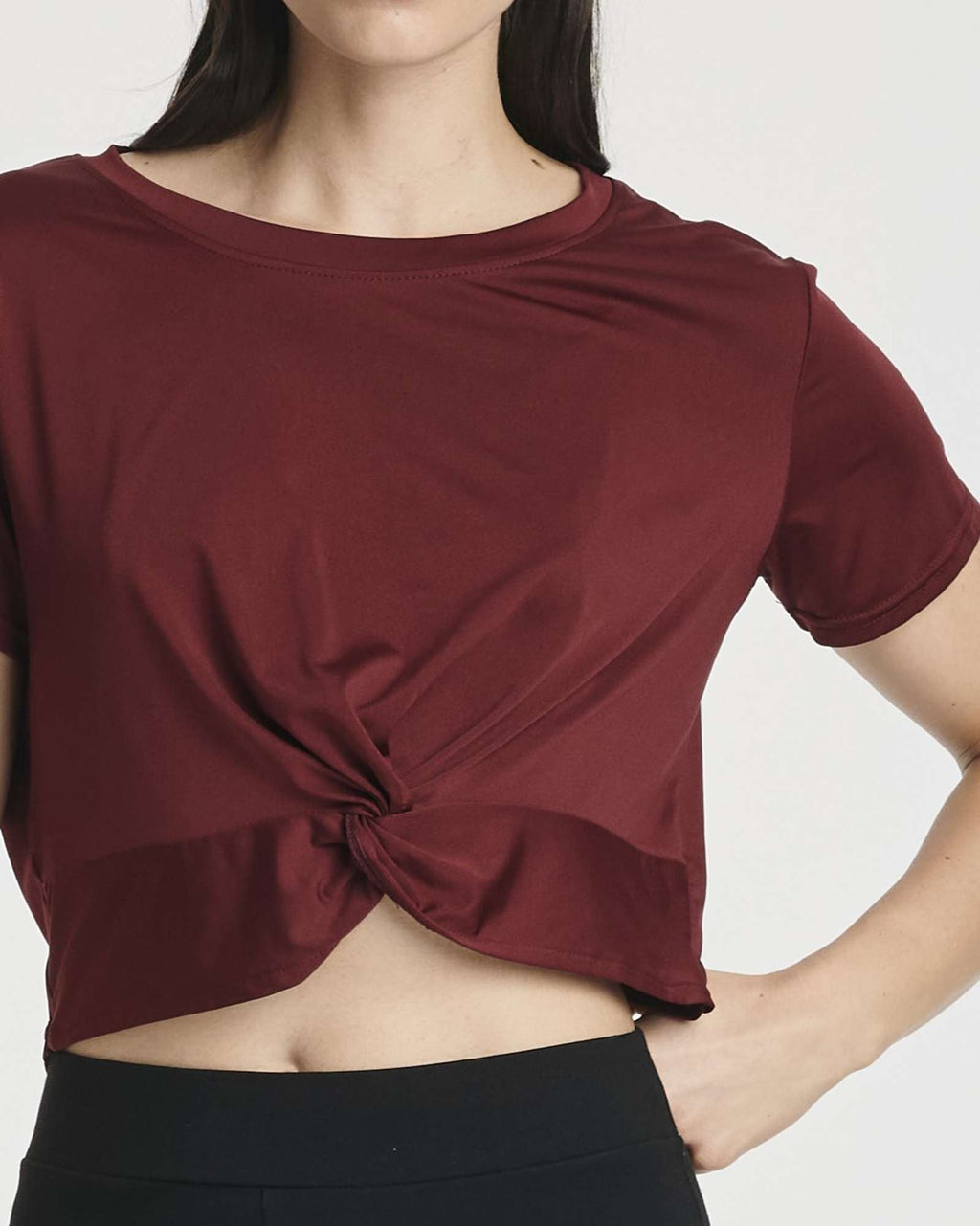 5 Pack: Women's Short Sleeve Twist Front Crop Top