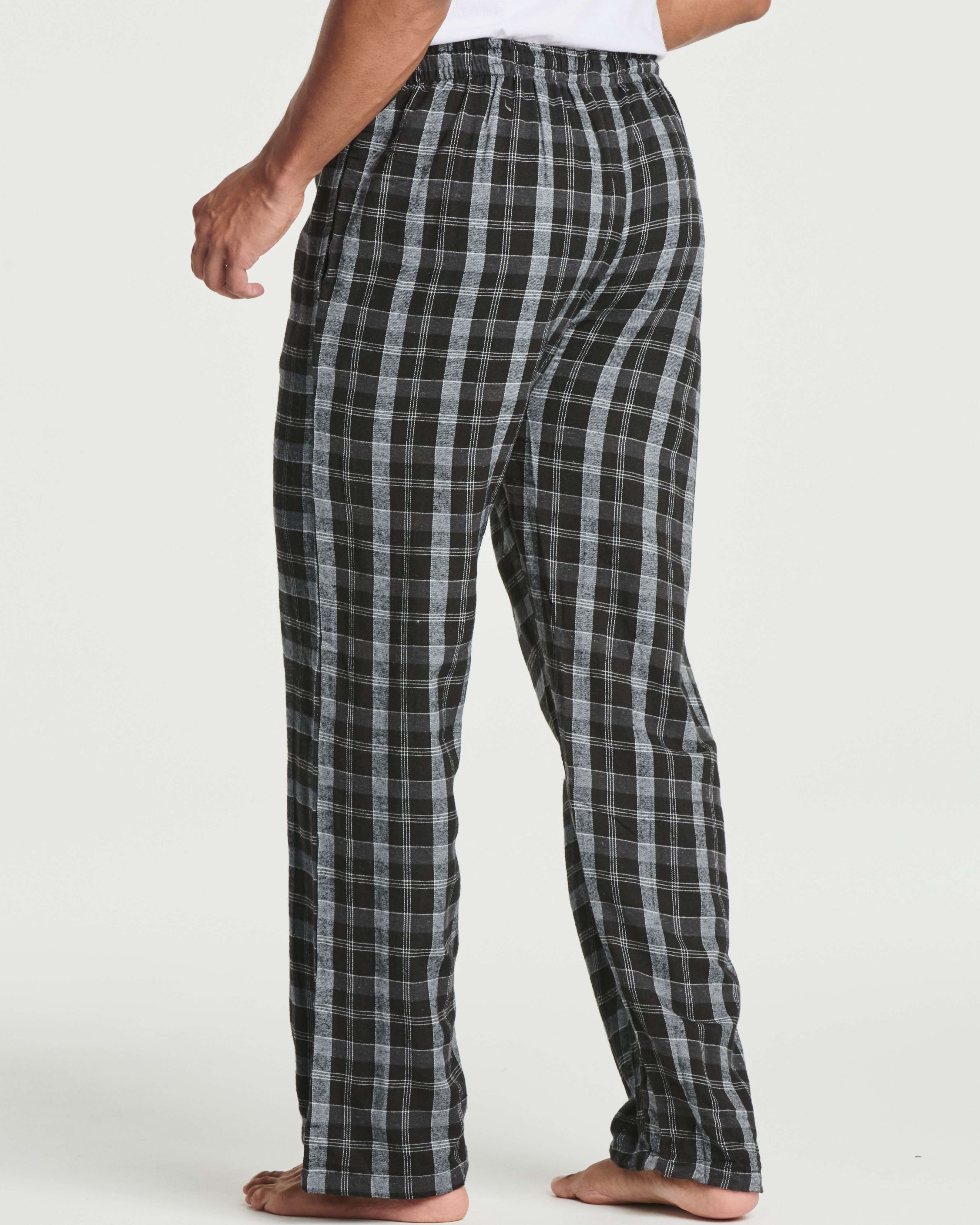 3 Pack: Mens Flannel Plaid Pajama Pants