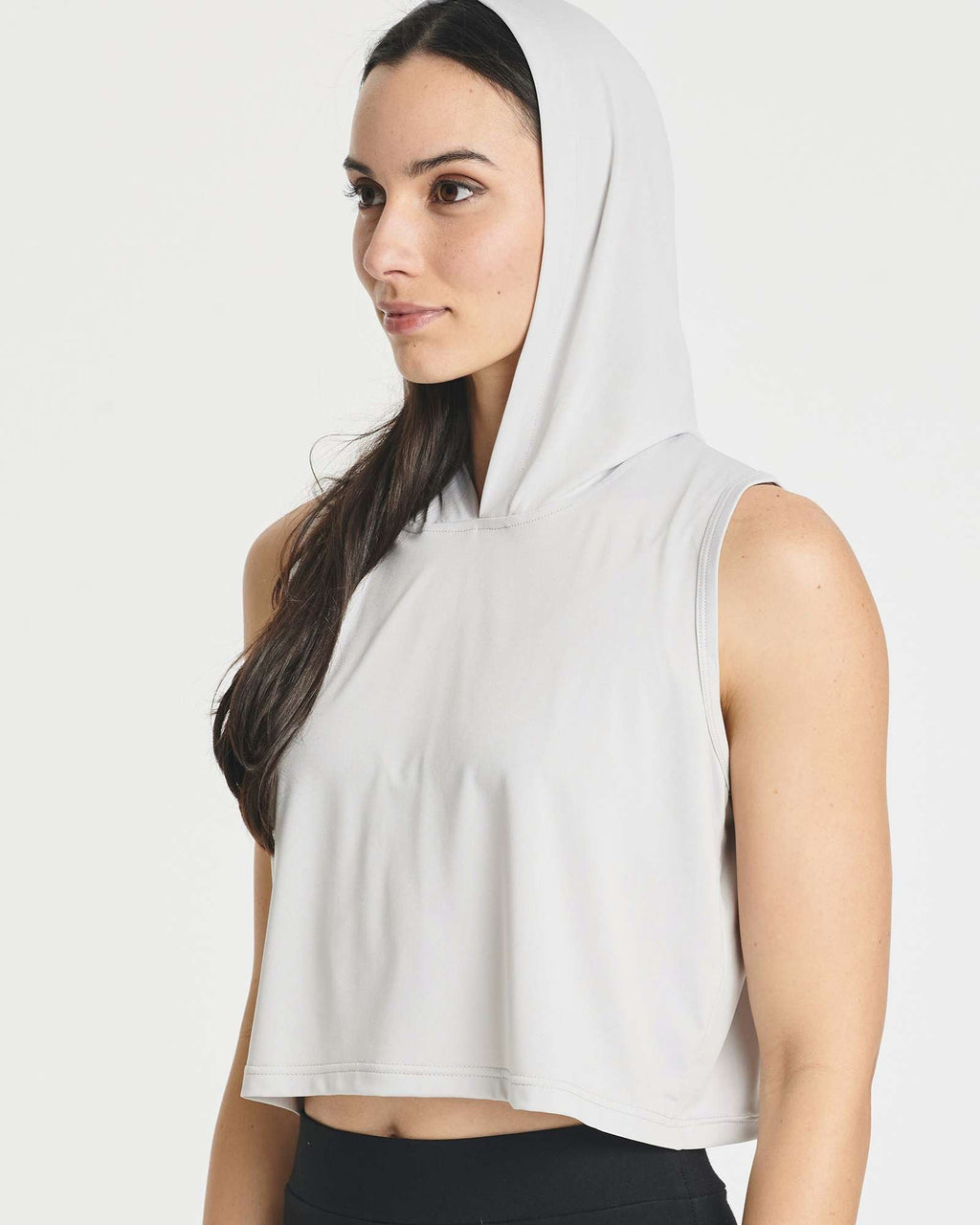3 Pack: Women's Sleeveless Cropped Tank Top Hoodie