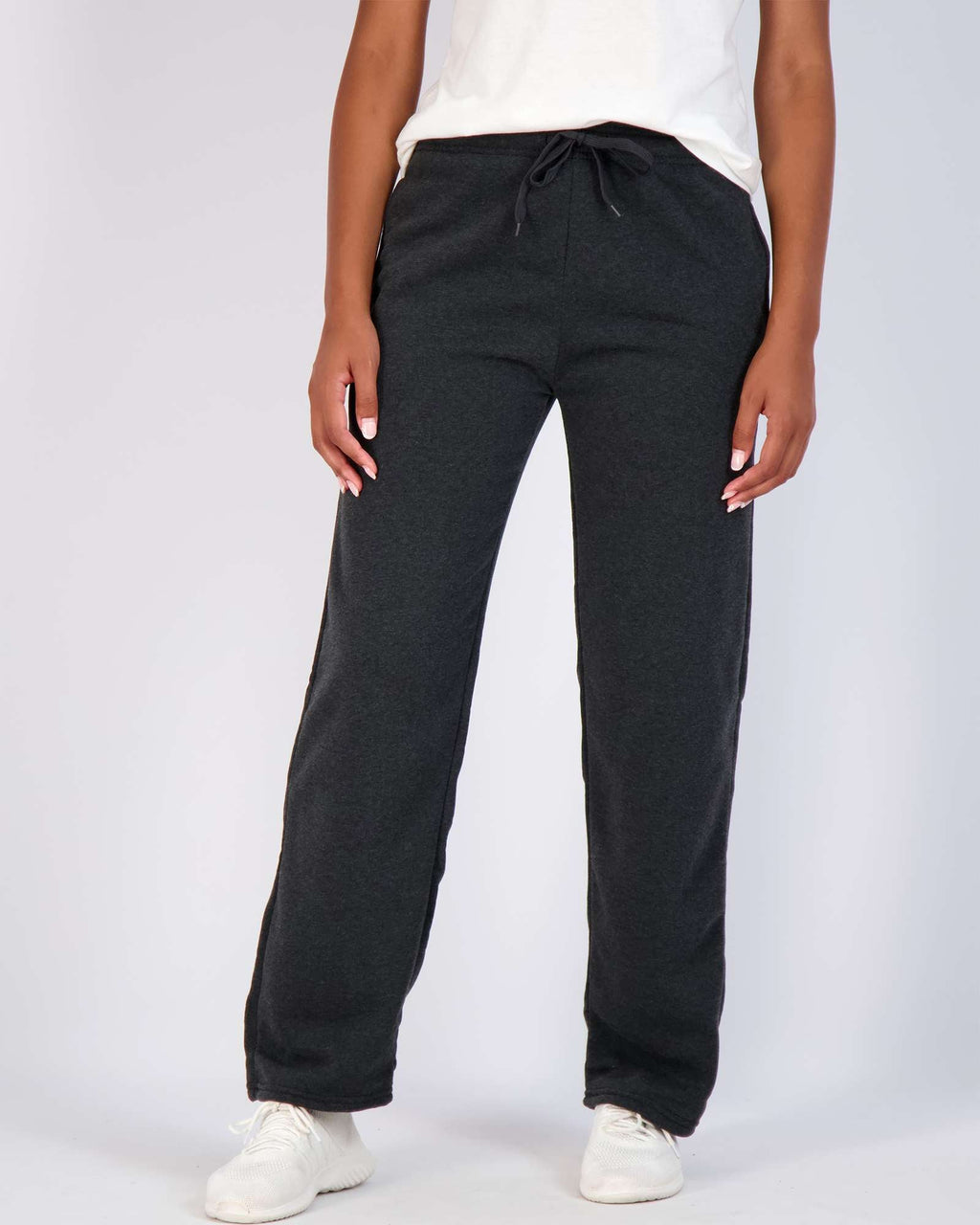 3 Pack: Womens Fleece Open Bottom Sweatpants