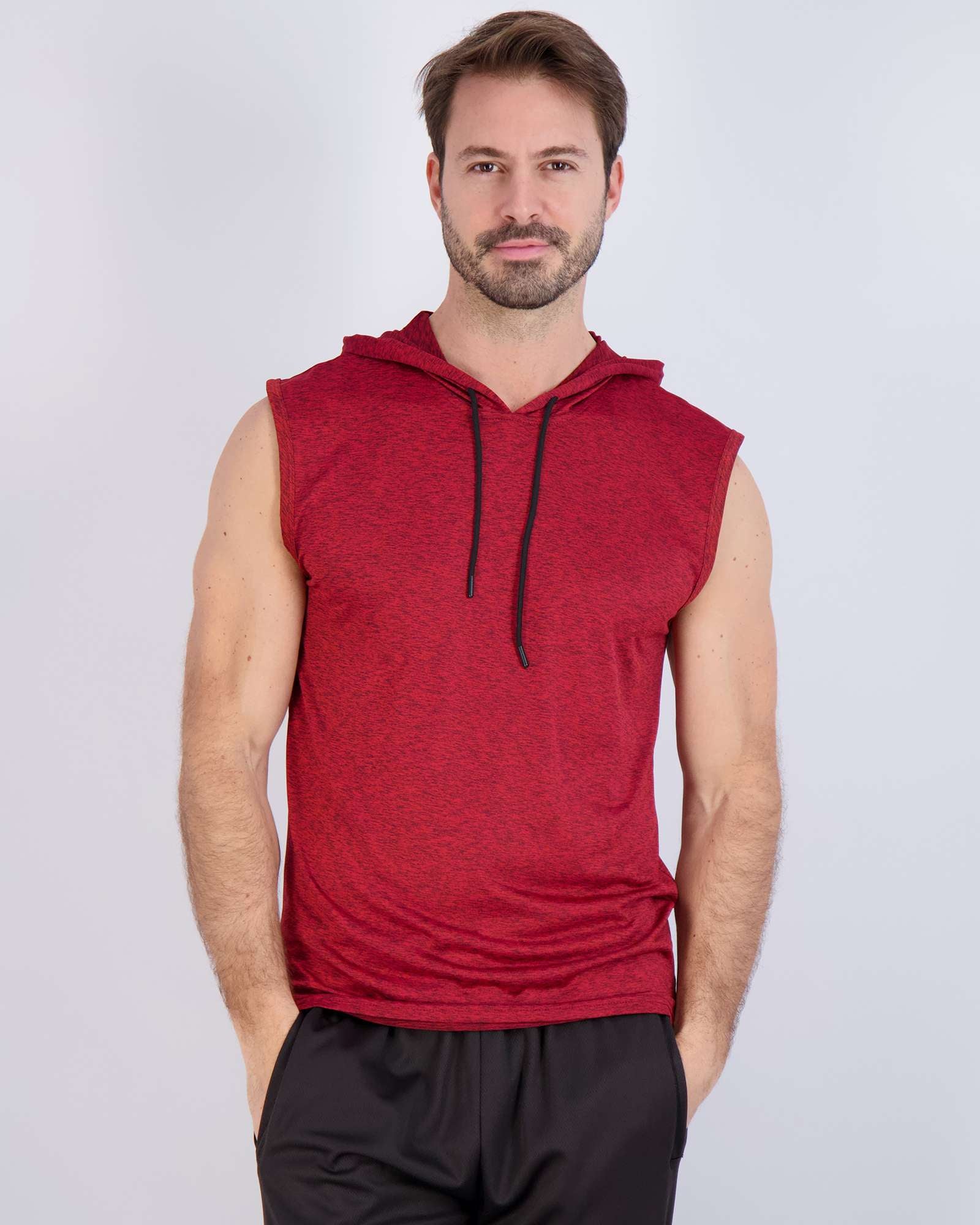 3 Pack: Men’s Dry-Fit Active Tank Top Hoodie
