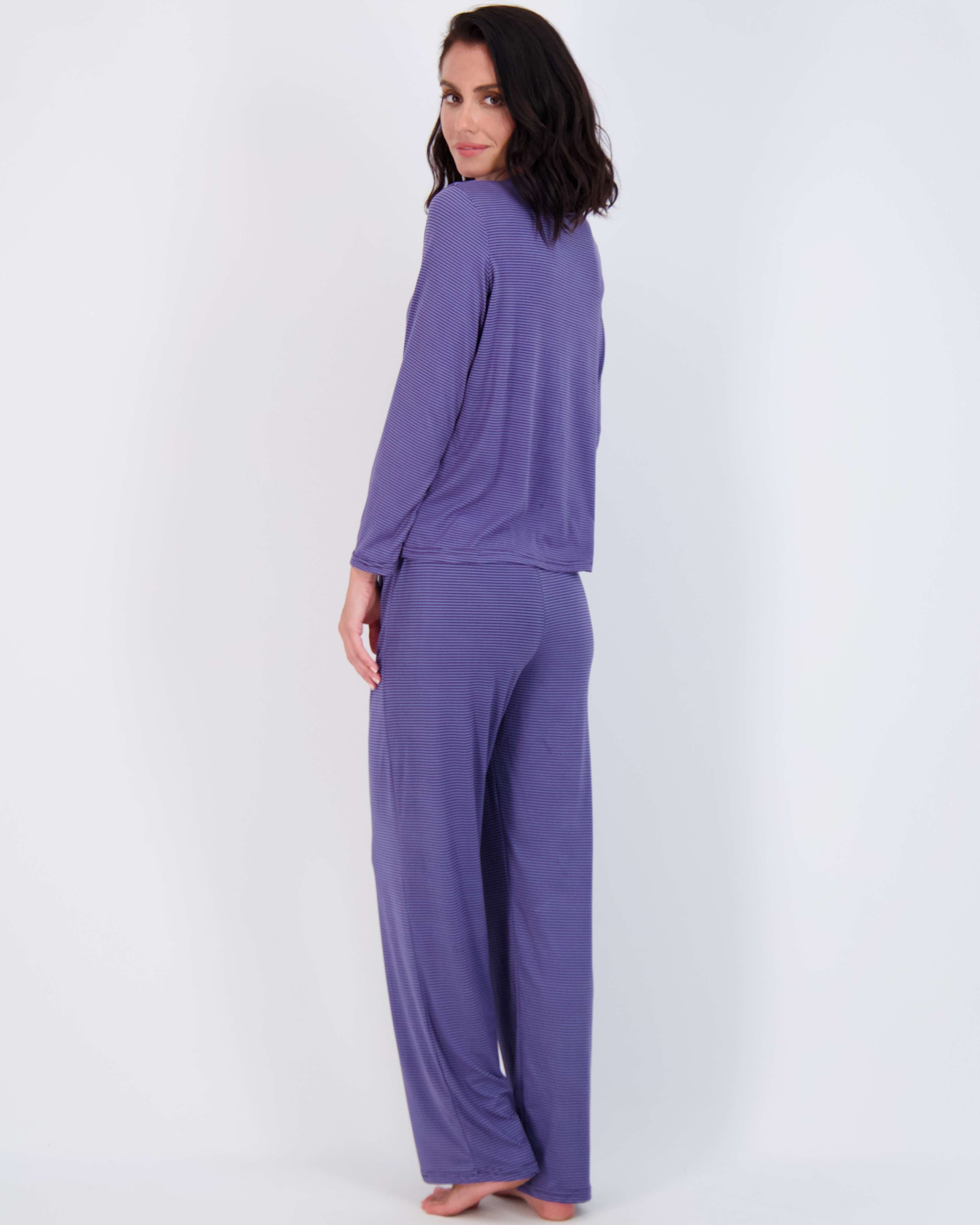 2 Pack: Women’s Pajama Set Super-Soft Long Sleeve Top With Pants