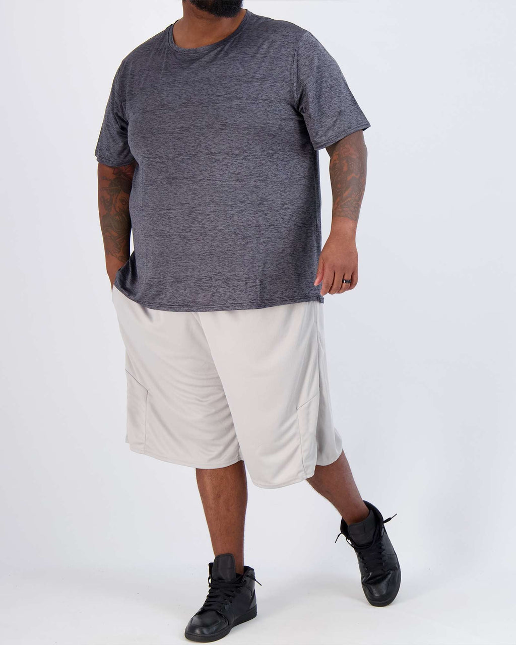 3 Pack: Men’s Big & Tall Dry-Fit Short-Sleeve Crew Neck T-Shirt