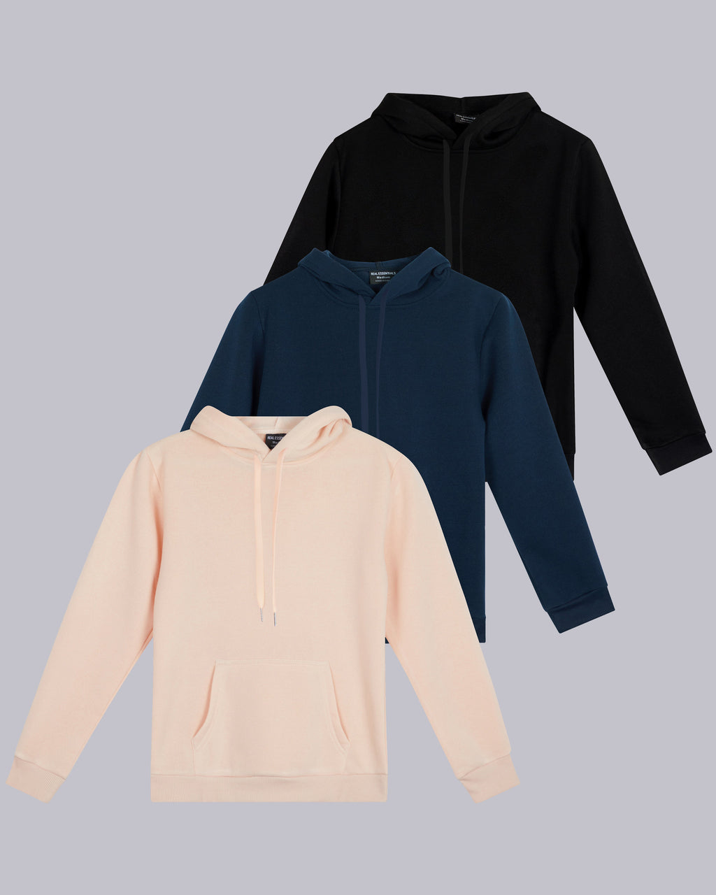 3 Pack: Womens Fleece Pullover Hoodie Sweatshirt