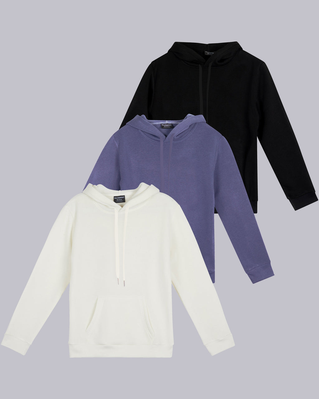 3 Pack: Womens Fleece Pullover Hoodie Sweatshirt