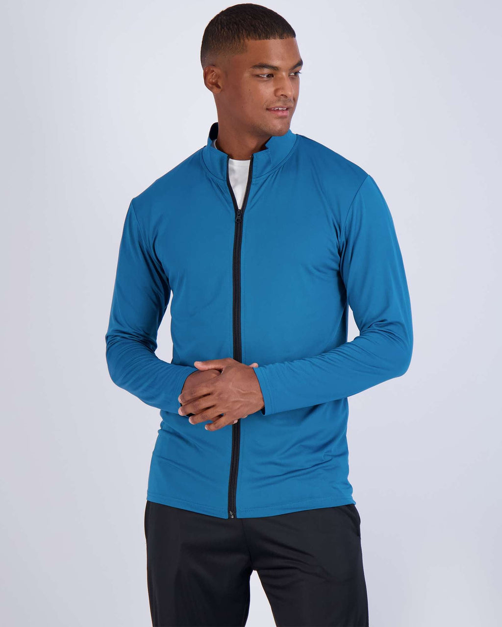 3 Pack: Mens Dry-Fit Full Zip Mock Neck Jacket