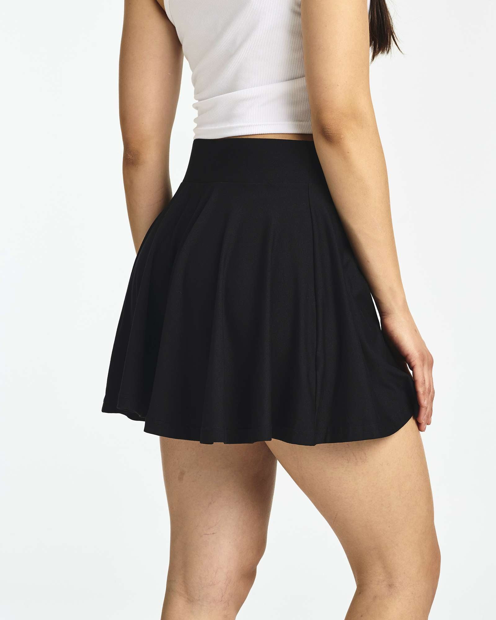 4 Pack: Women's Soft Casual Pleated Mini Skirt