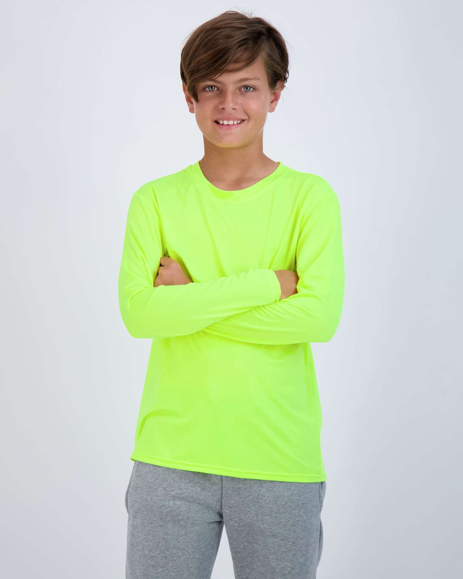 4 Pack: Boys Dry-Fit Active Long-Sleeve T-Shirt