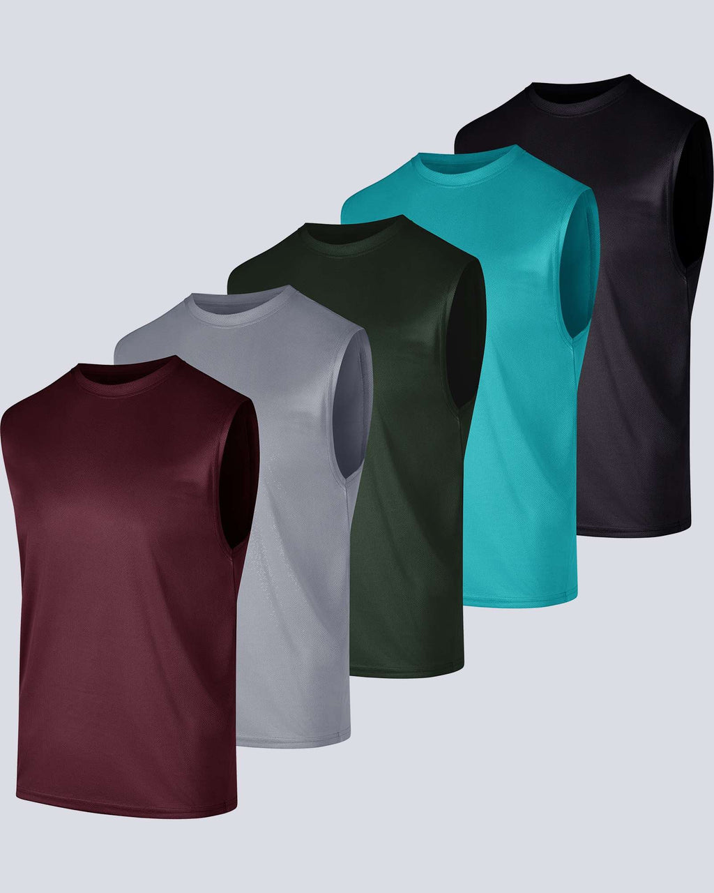 5 Pack: Mens Mesh Active Tank Top (Available in Big & Tall)
