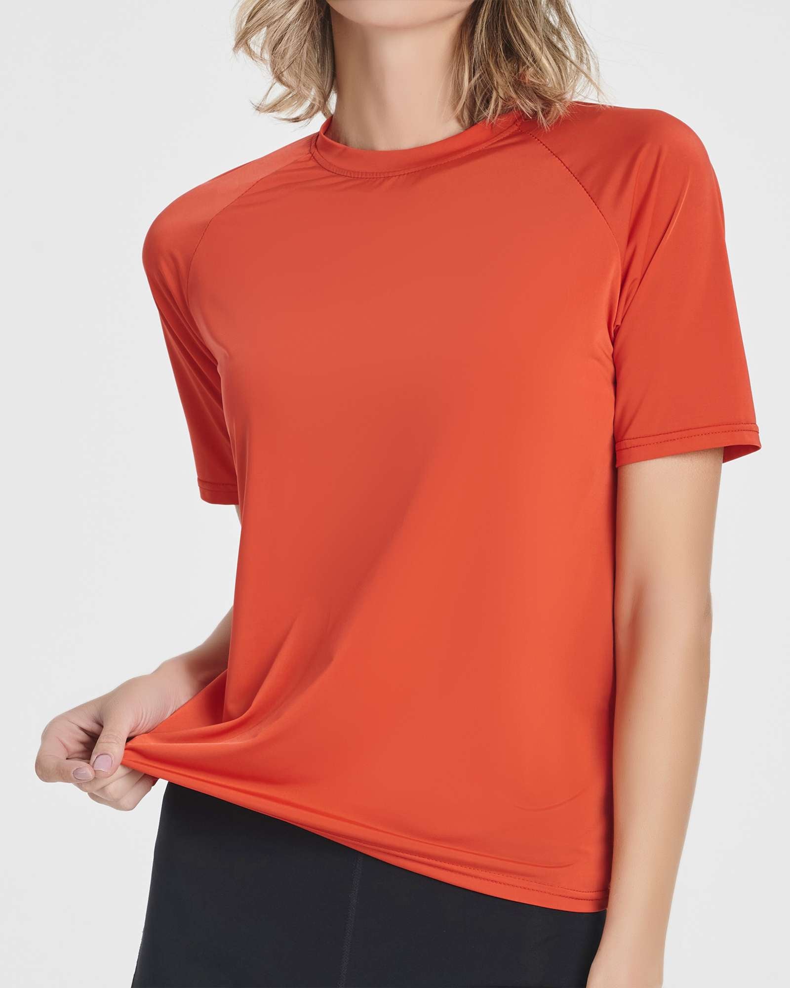 4 Pack: Women's UPF Short Sleeved Rashguard Top