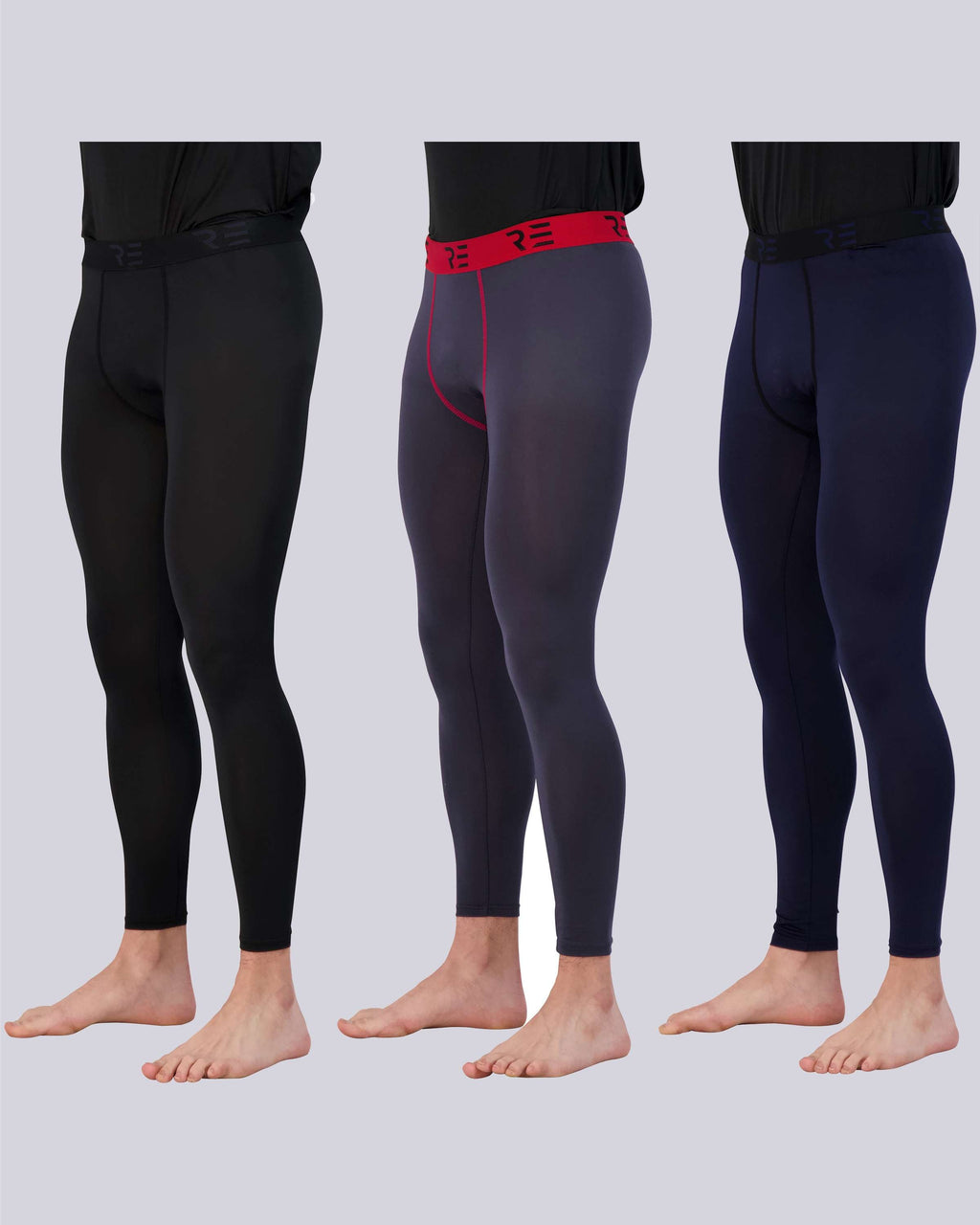 3 Pack: Mens Active Compression Pants