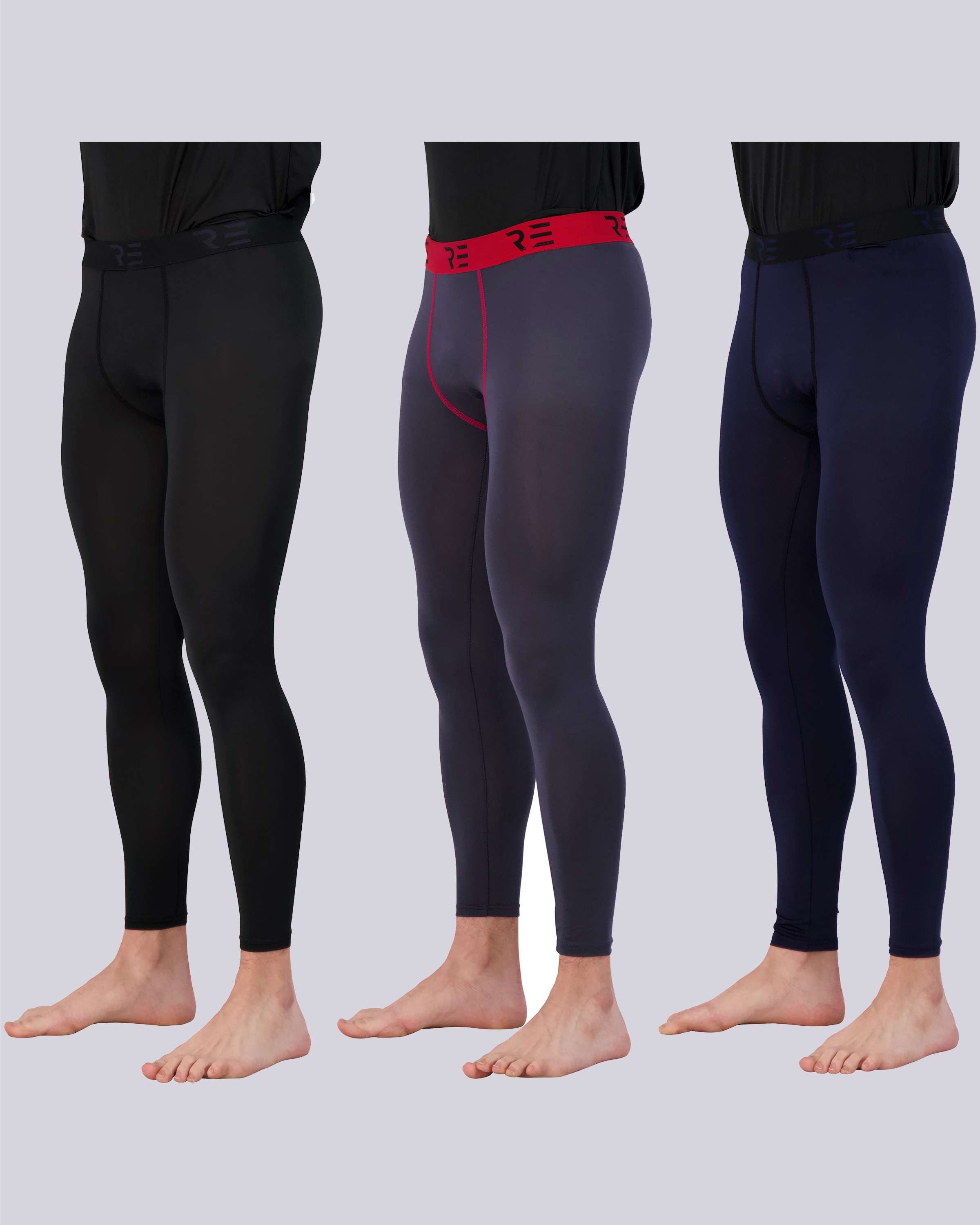 3 Pack: Mens Active Compression Pants