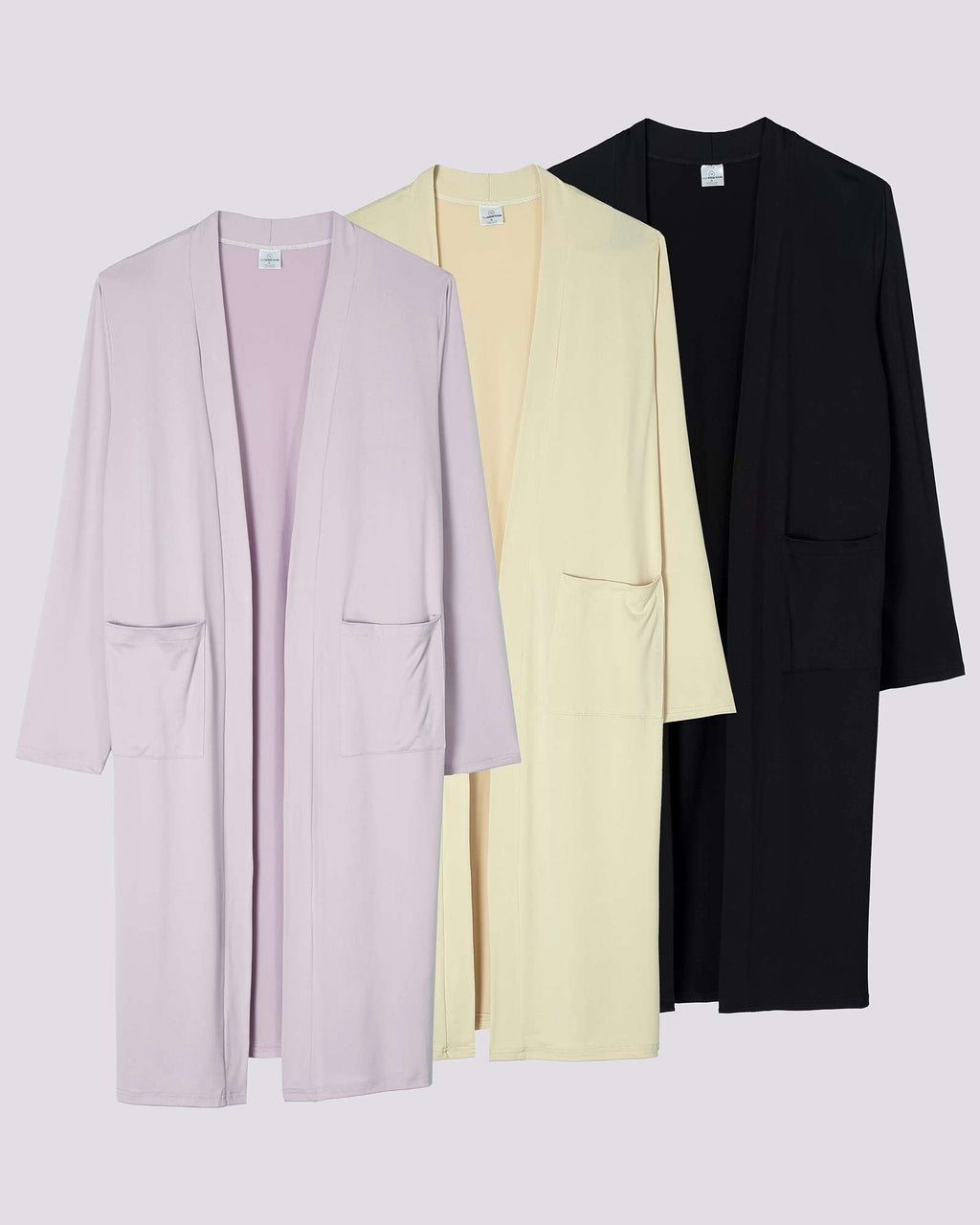 3 Pack: Women's Long Sleeve Open-Front Cardigan