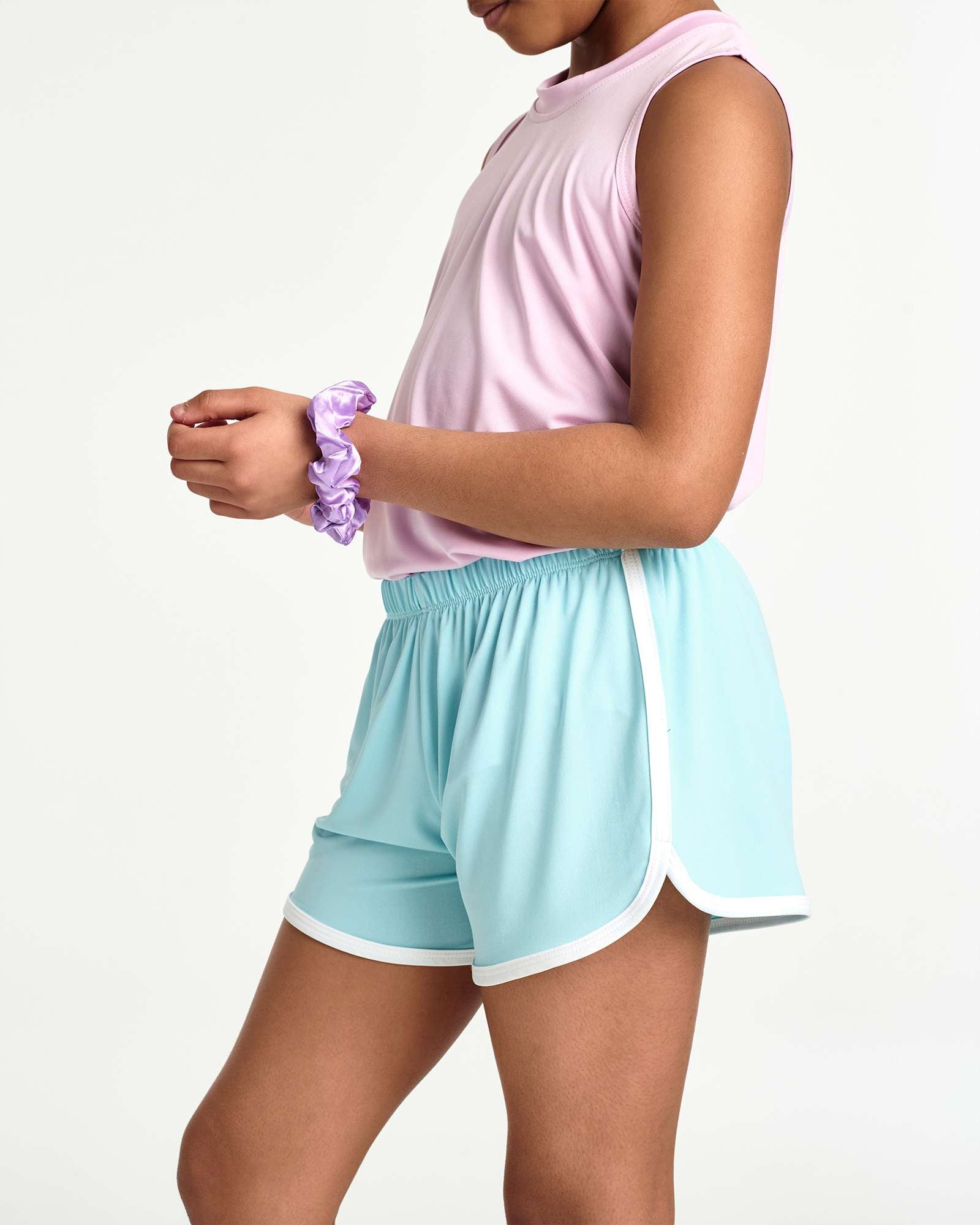 5 Pack: Girls' Dry-Fit Dolphin Shorts