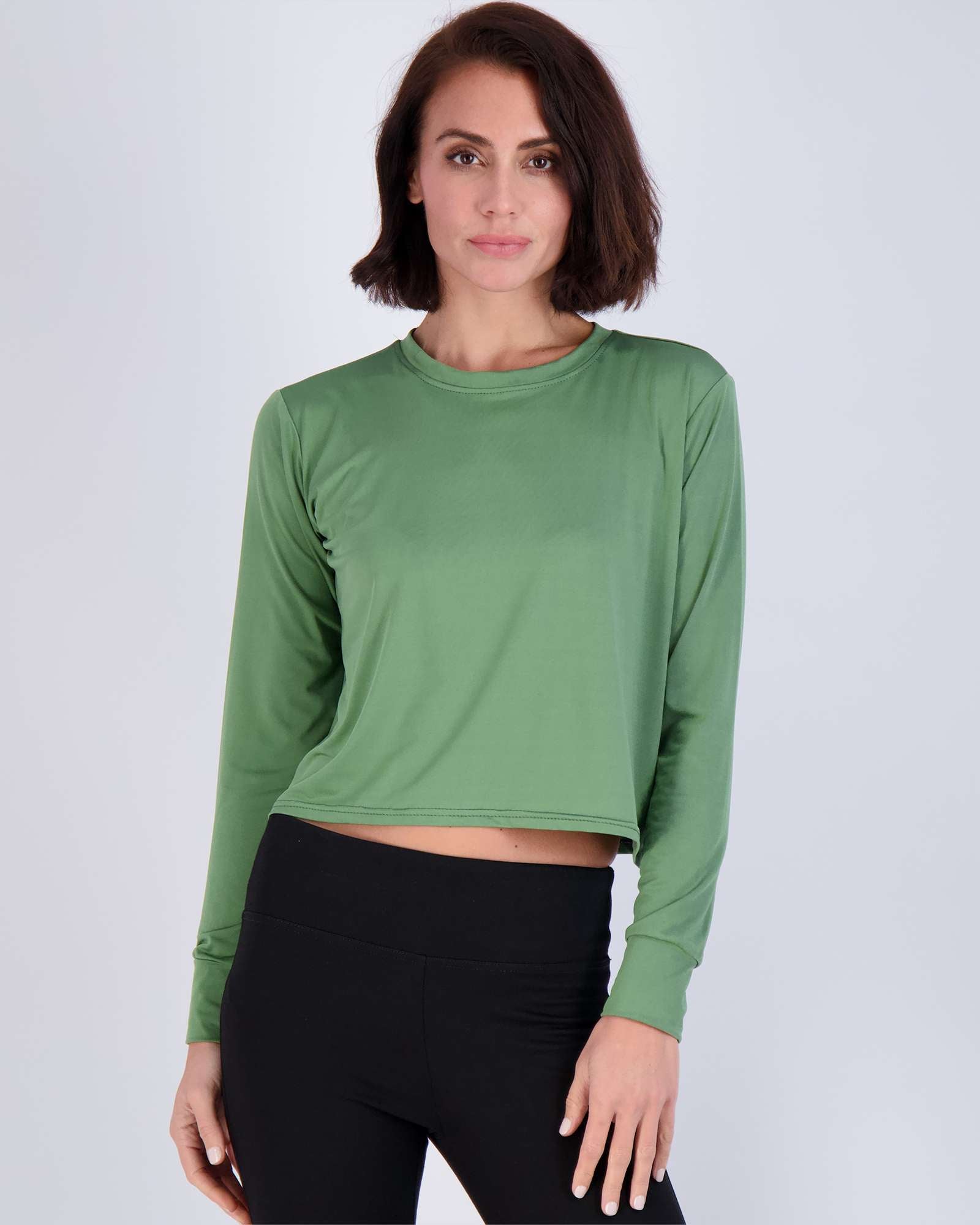 5 Pack: Womens Dry Fit Crop Top Long Sleeve