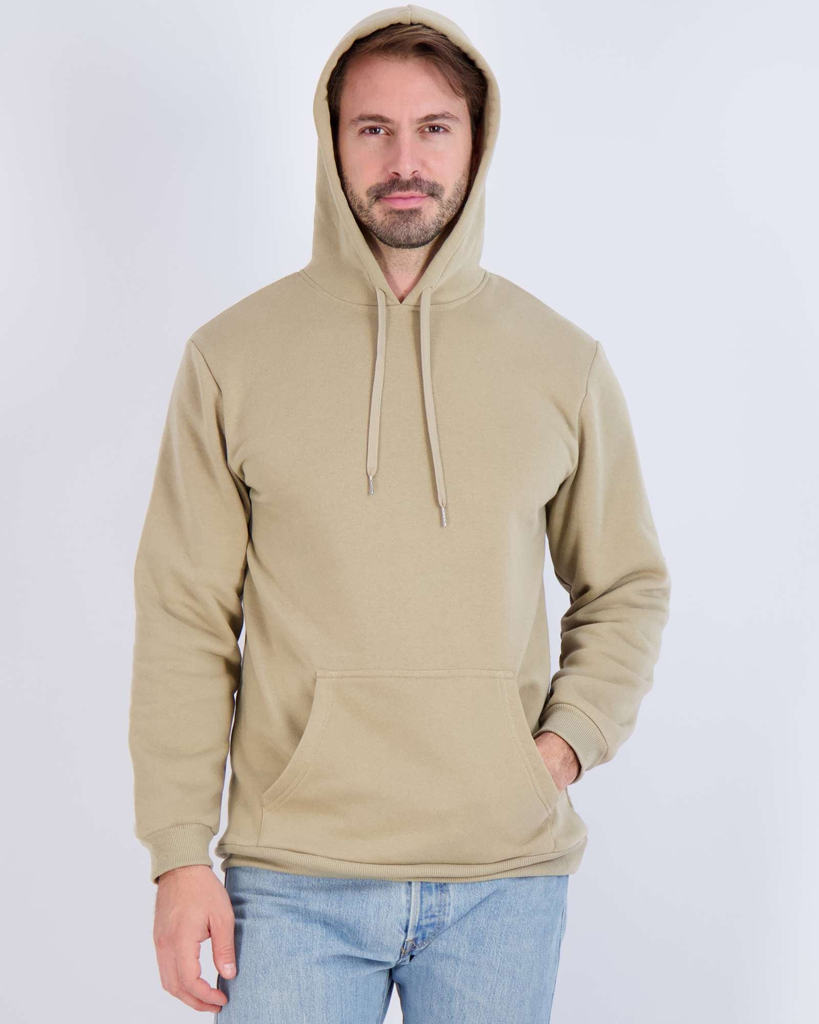 3 Pack: Mens Fleece Pullover Hoodie Sweatshirt
