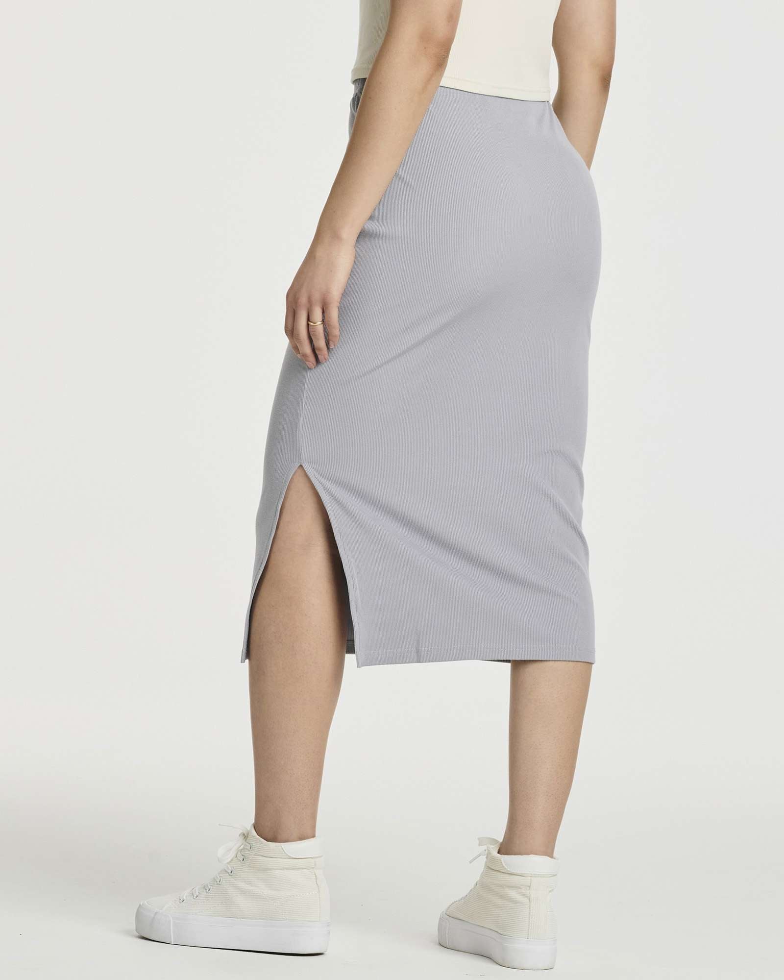 3 Pack: Women's Midi Ribbed Knit Skirt