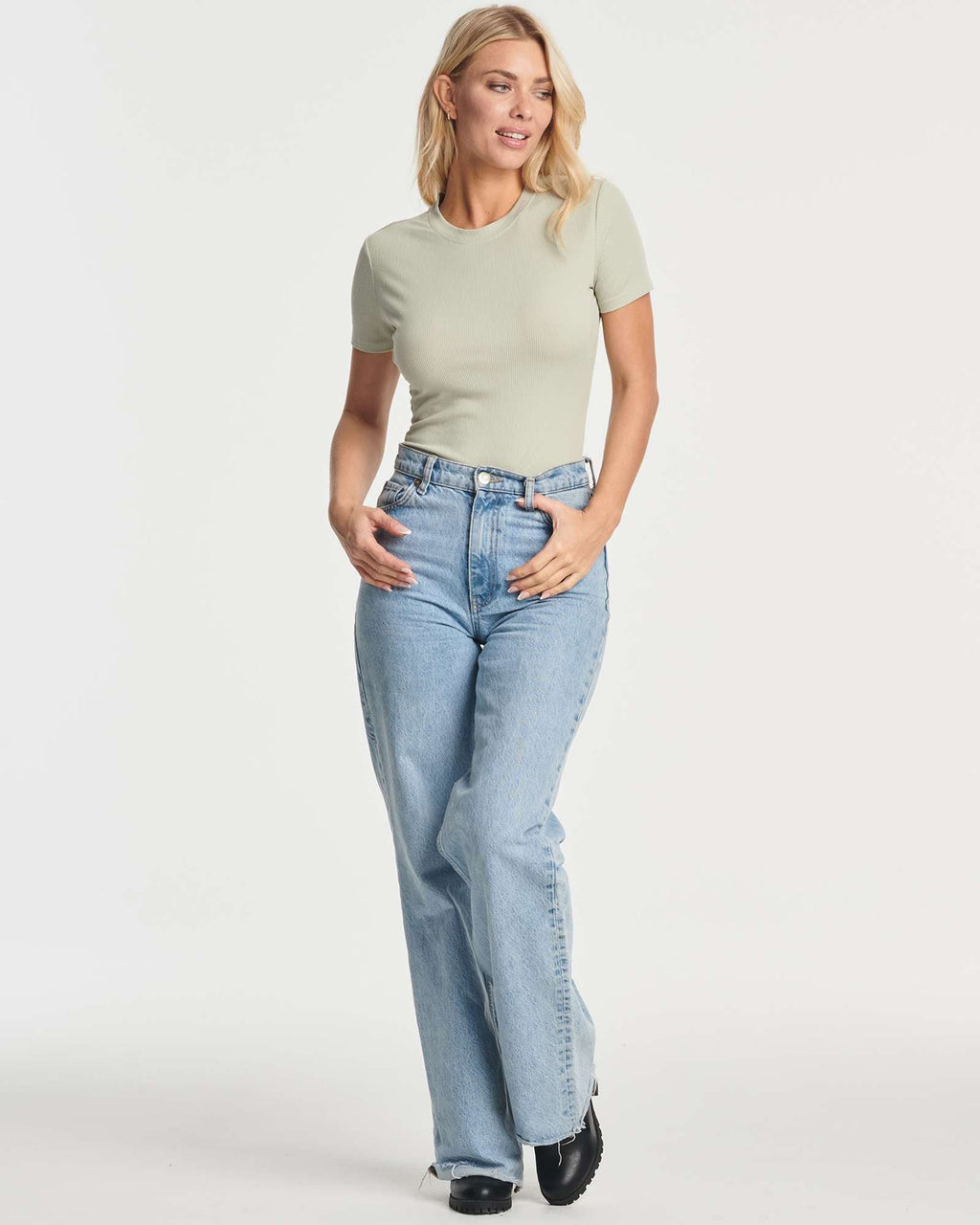 3 Pack: Women's Round Neck Short Sleeve Ribbed Shapewear Bodysuit Shirt Tops (Available in Plus Size)