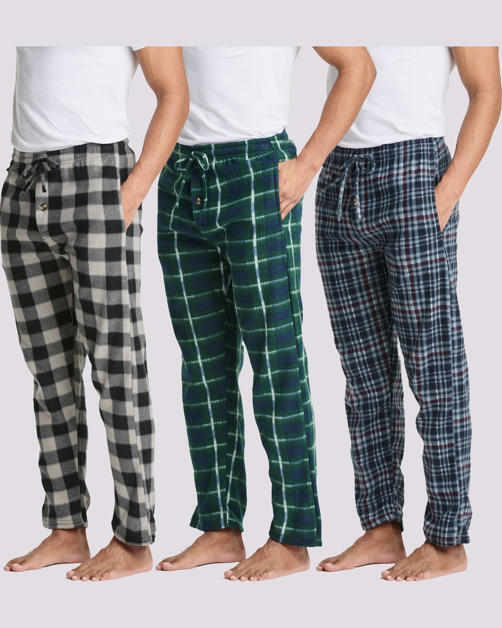 3 Pack: Mens Fleece Pajama Pants