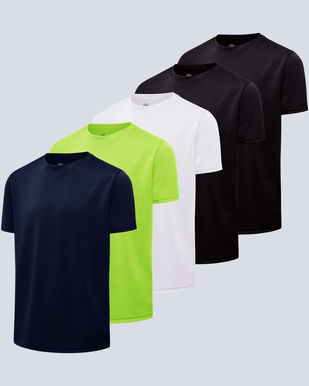 5 Pack: Boys Mesh Active Short-Sleeve T-Shirt