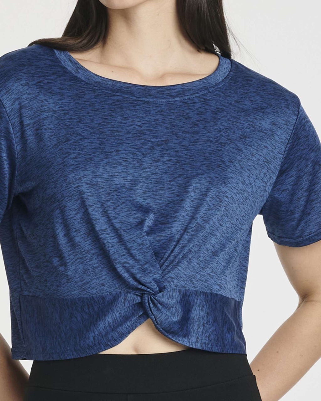 5 Pack: Women's Short Sleeve Twist Front Crop Top