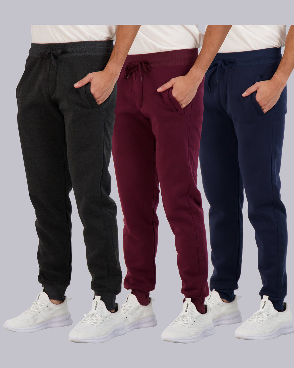 3 Pack: Mens Fleece Jogger Sweatpants
