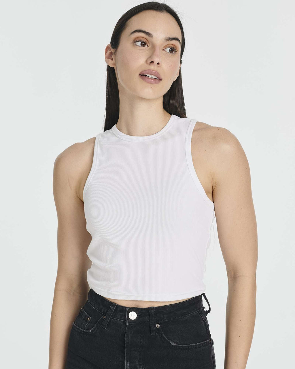 5 Pack: Women's Ribbed Sleeveless Cropped Tank Top