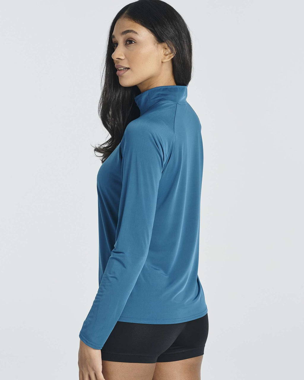 3 Pack: Women's 1/4 Zip Rash Guard Long Sleeve Swim Shirt