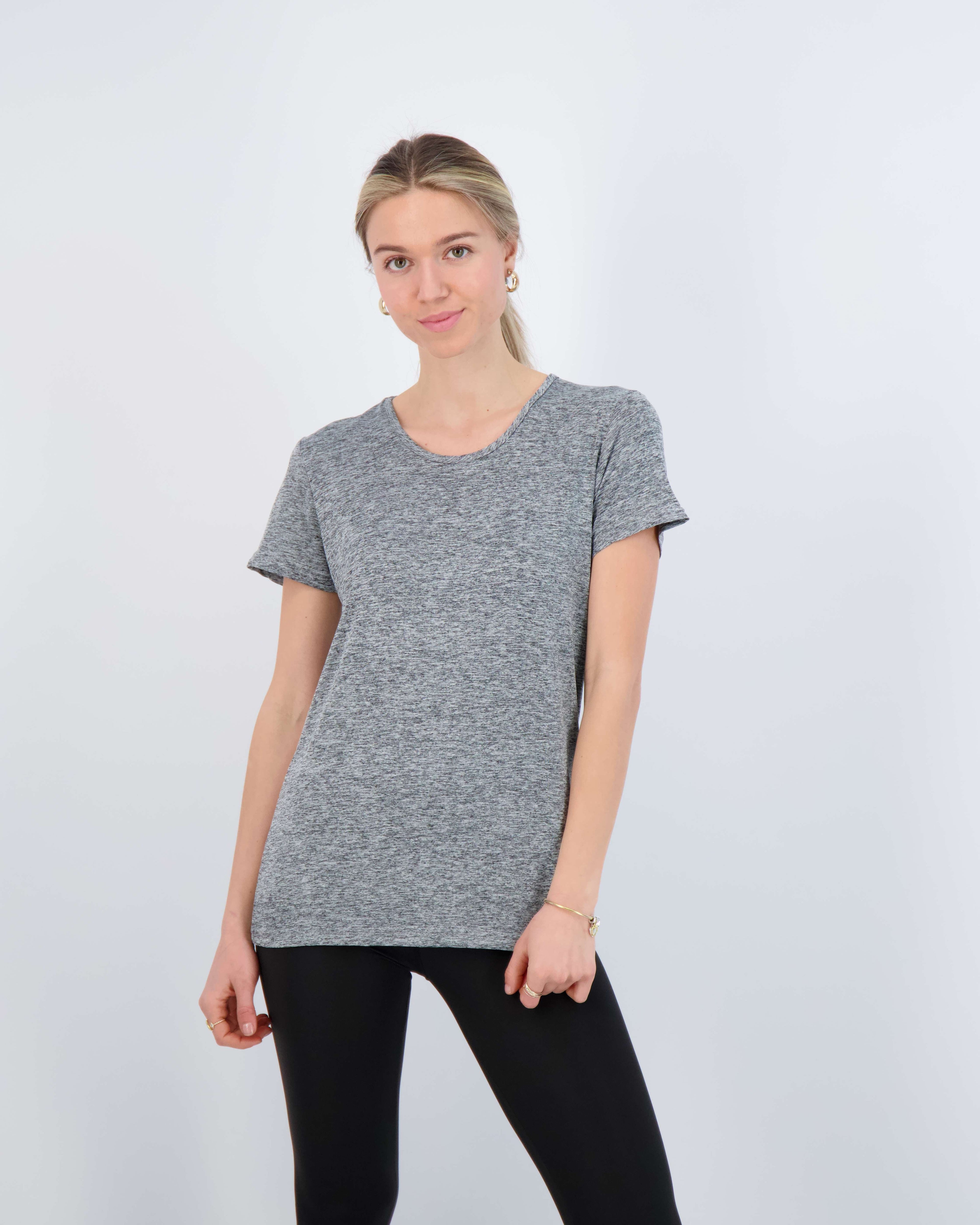 5 Pack: Womens Dry Fit Short-Sleeve Crew Neck Active T-Shirt