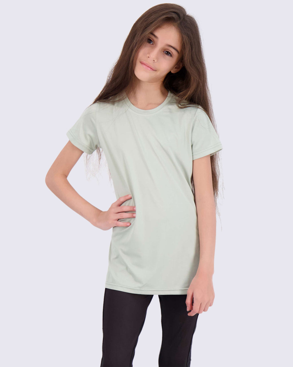 4 Pack: Girls Short Sleeve Dry-Fit Crew Neck Active T-Shirt