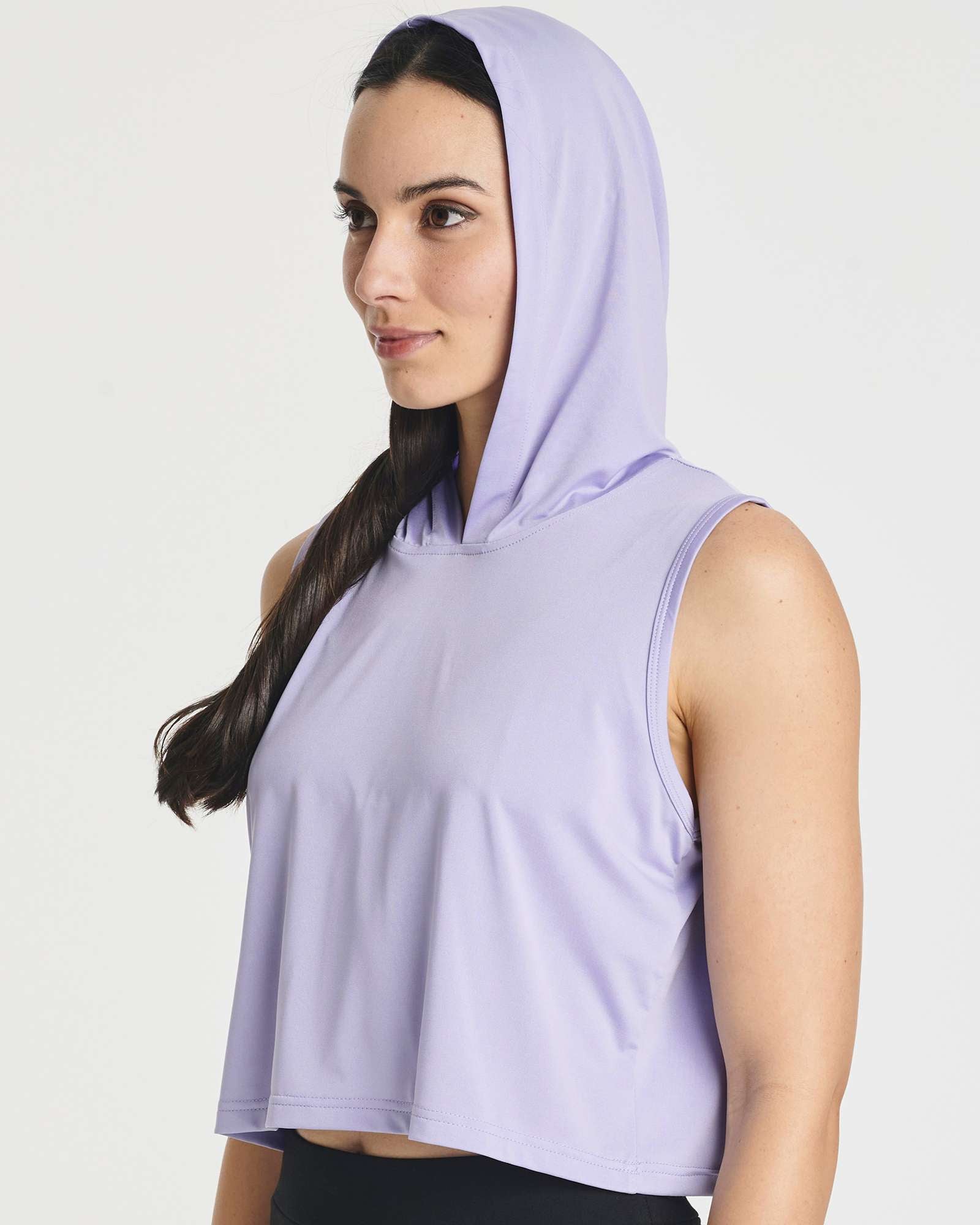 3 Pack: Women's Sleeveless Cropped Tank Top Hoodie