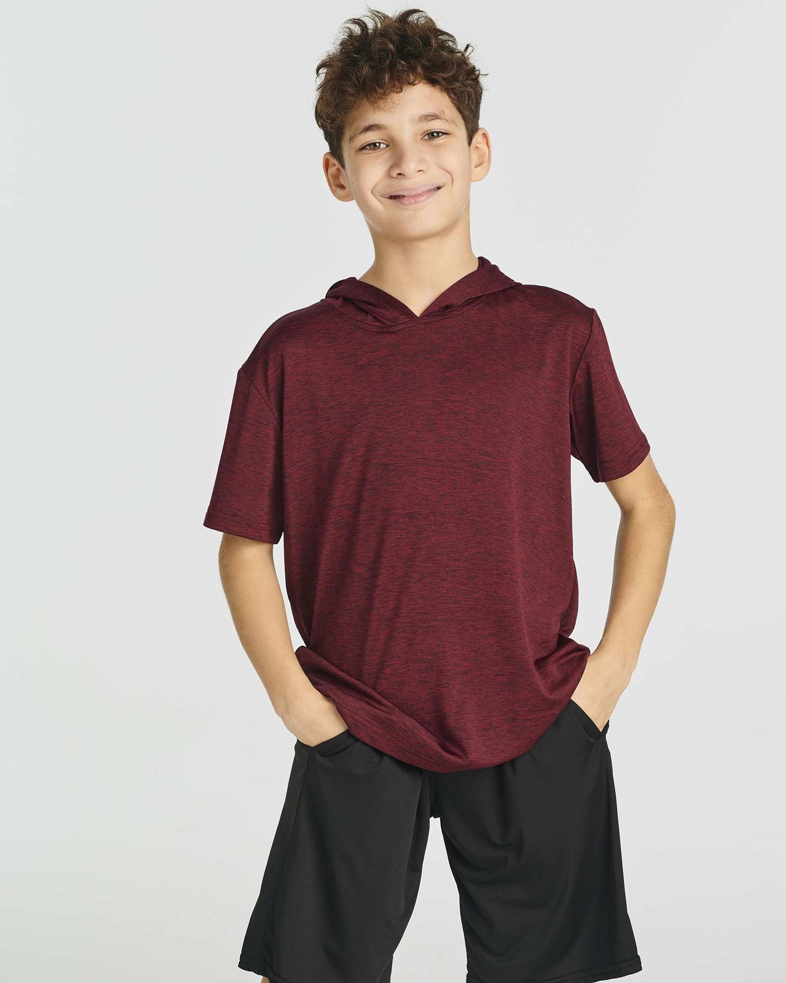 3 Pack: Boys' Dry-Fit Short Sleeve Workout Hoodie