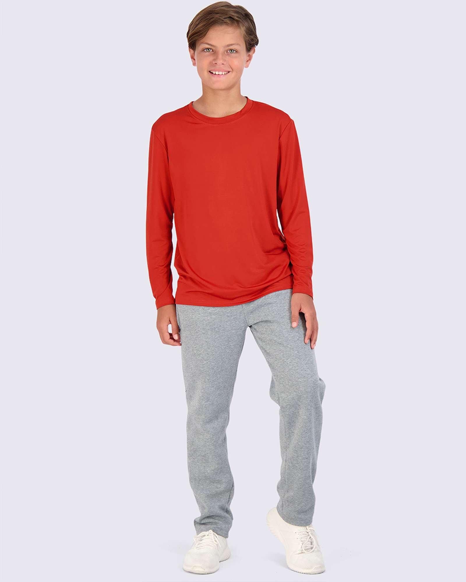 4 Pack: Boys Dry-Fit Active Long-Sleeve T-Shirt