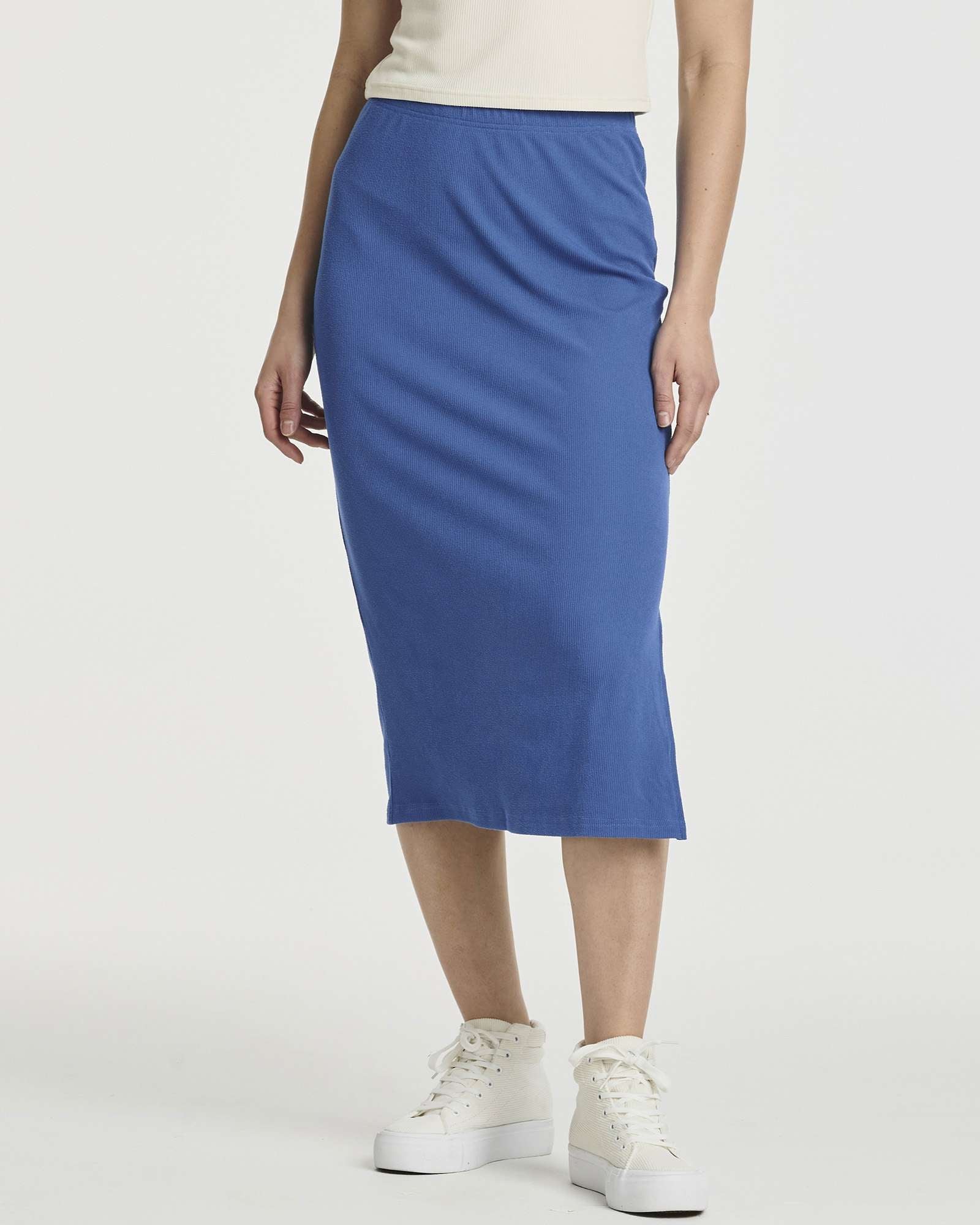 3 Pack: Women's Midi Ribbed Knit Skirt