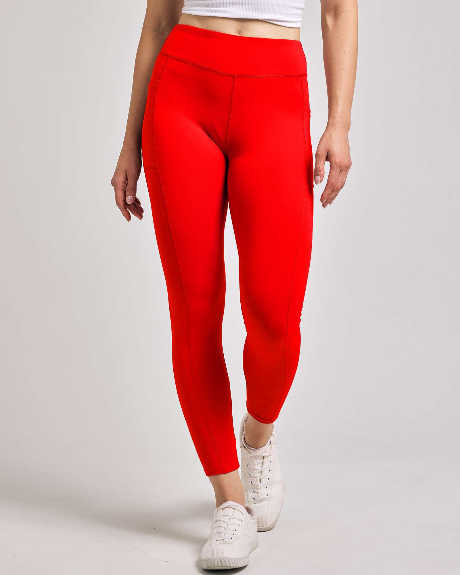 4 Pack: Women's Full Length Fitted Athletic Yoga Performance Leggings with Pockets