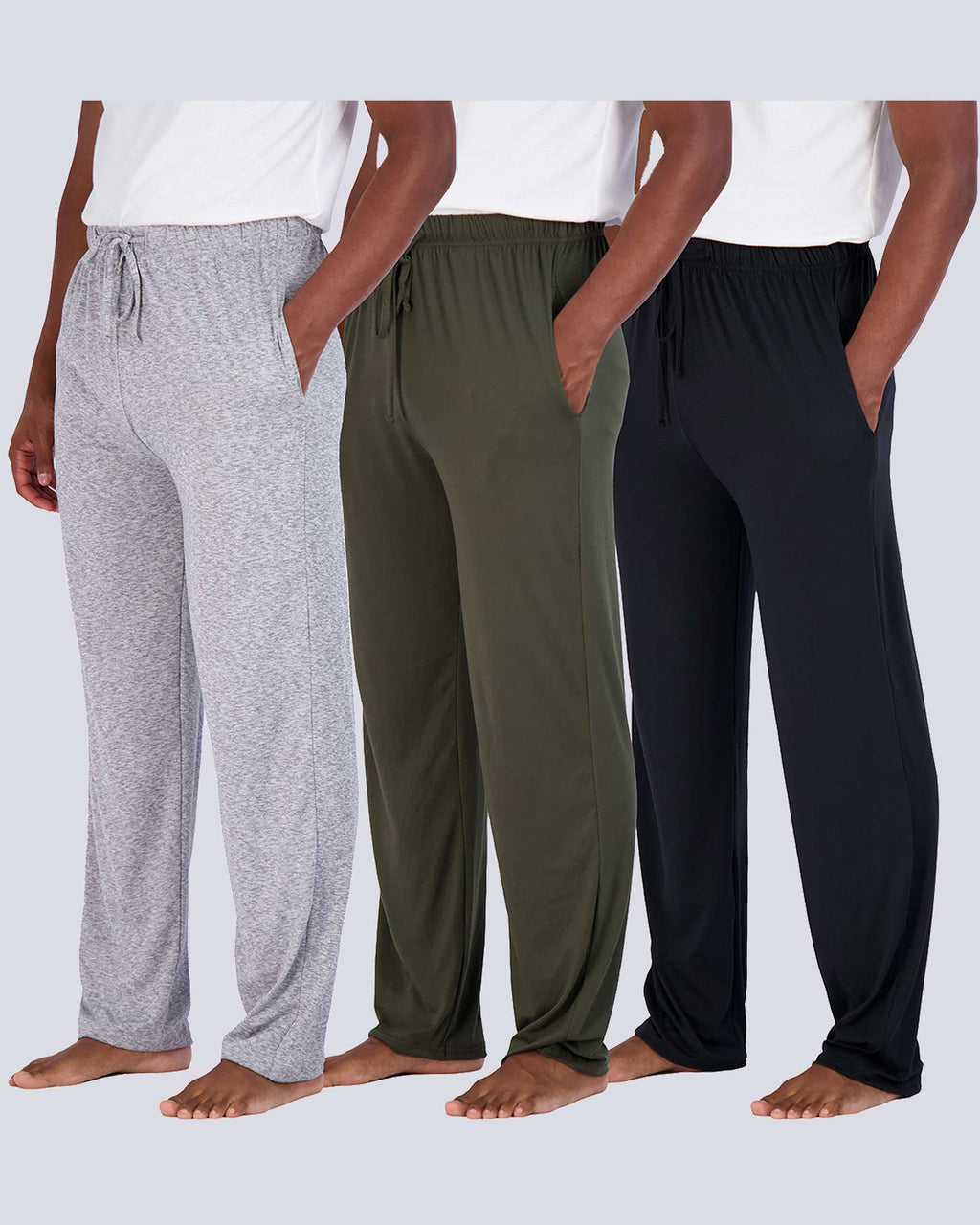 3 Pack: Mens Soft Pajama Lounge Pants