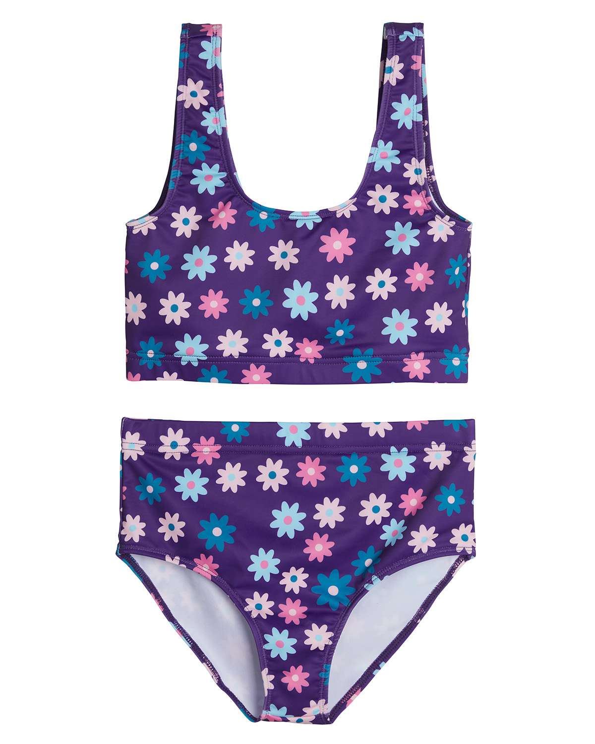 3 Pack: Girl's 2-Piece Beach Sport Bikini Swimsuit - Swimwear for Girls UPF 50+