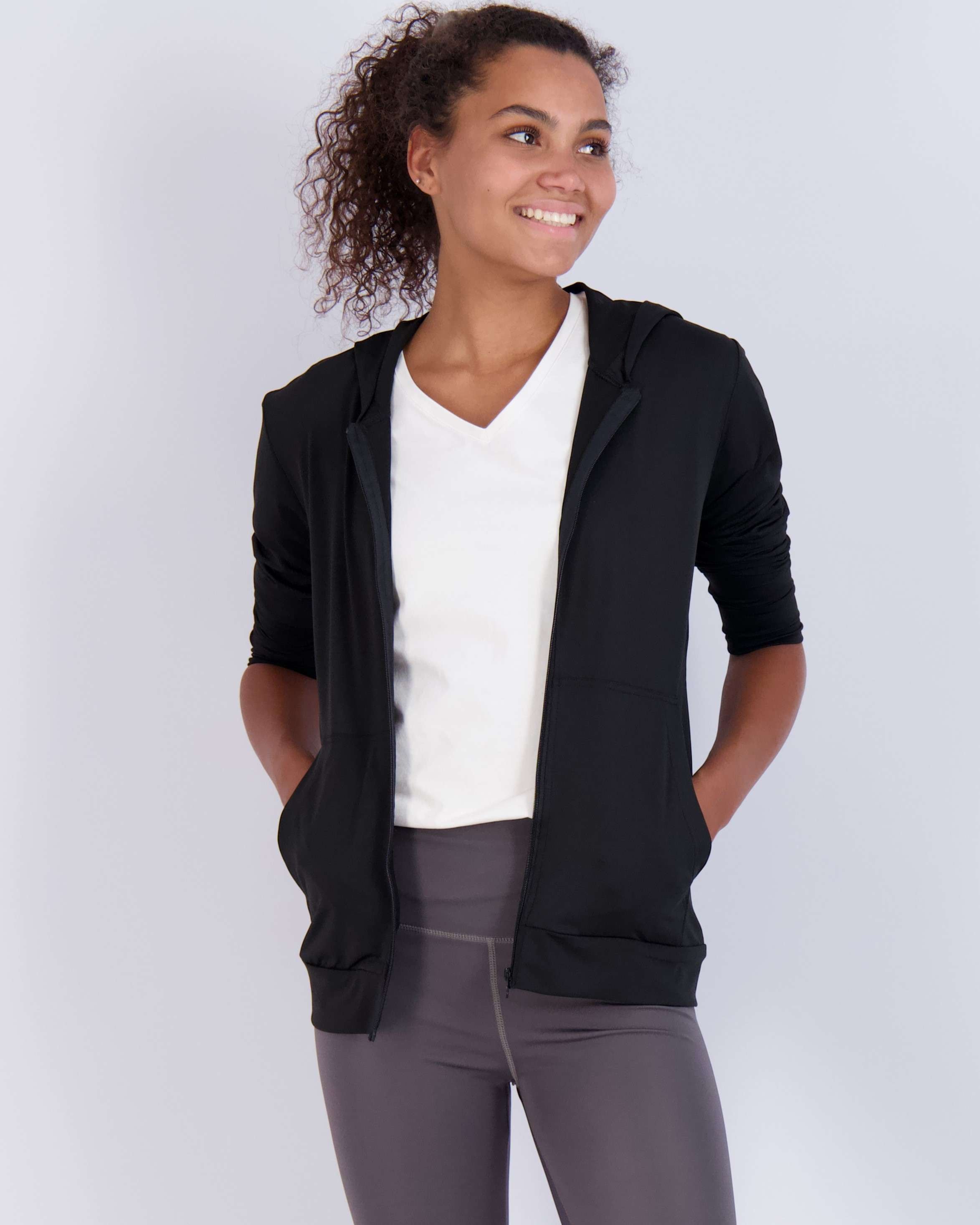 3 Pack: Womens Dry-Fit Active Full Zip-Up Hoodie Jacket