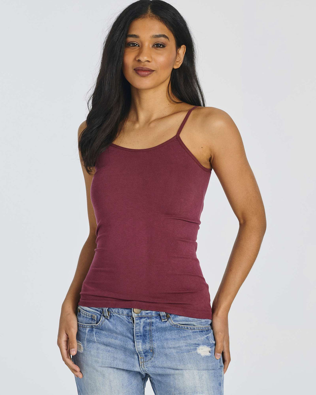 5 Pack: Women's Ribbed Spaghetti Strap Camisole